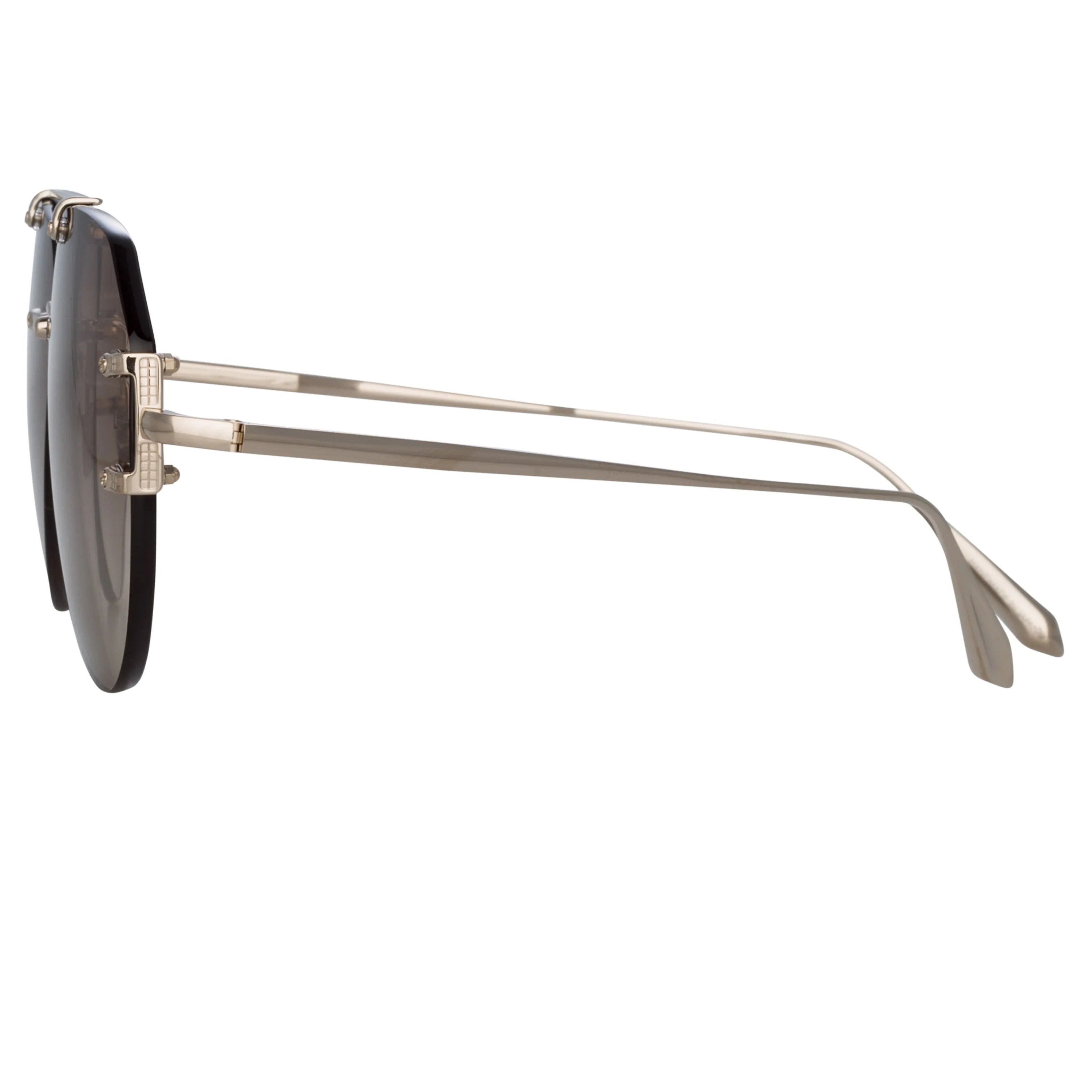 Duit Aviator Sunglasses in Light Gold sold by Linda Farrow product image thumbnail 3