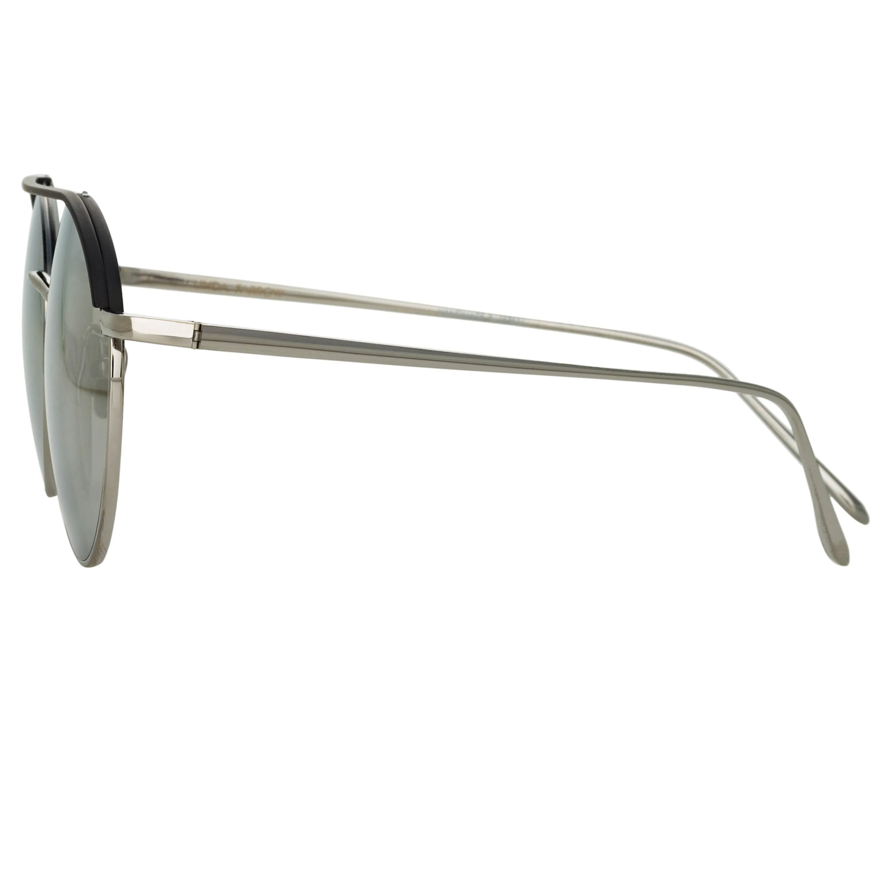 Dustin Round Sunglasses in Black and White Gold sold by Linda Farrow product image thumbnail 4