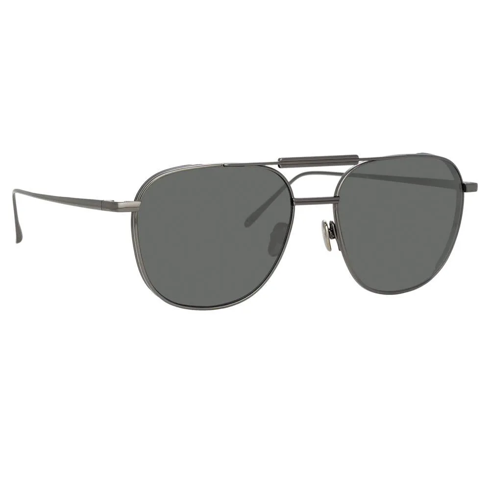 Wilder Aviator Sunglasses in Nickel sold by Linda Farrow product image thumbnail 2
