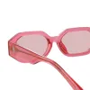 The Attico Irene Angular Sunglasses in Strawberry sold by Linda Farrow