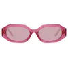 The Attico Irene Angular Sunglasses in Strawberry sold by Linda Farrow