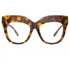 The Dunaway | Oversized Optical Frame in Tortoiseshell (C15) sold by Linda Farrow