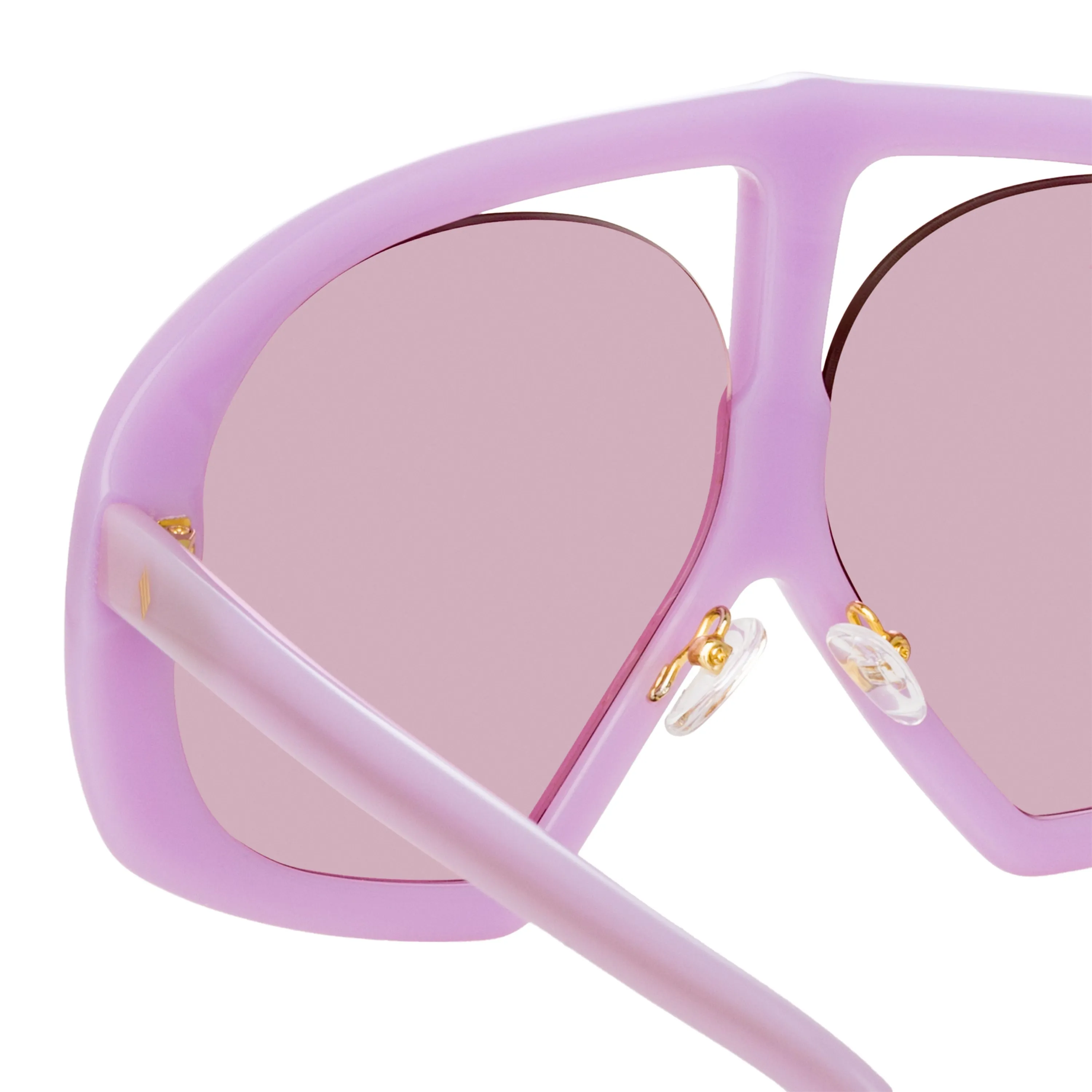 The Attico Ibiza Aviator Sunglasses in Pink sold by Linda Farrow product image thumbnail 3