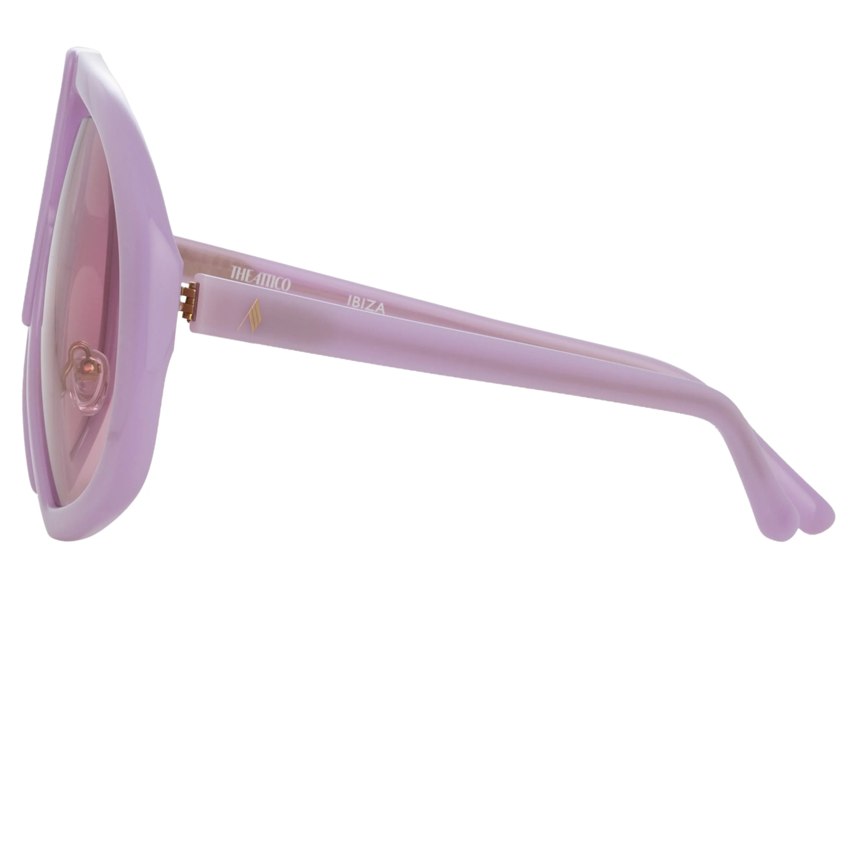 The Attico Ibiza Aviator Sunglasses in Pink sold by Linda Farrow product image thumbnail 4