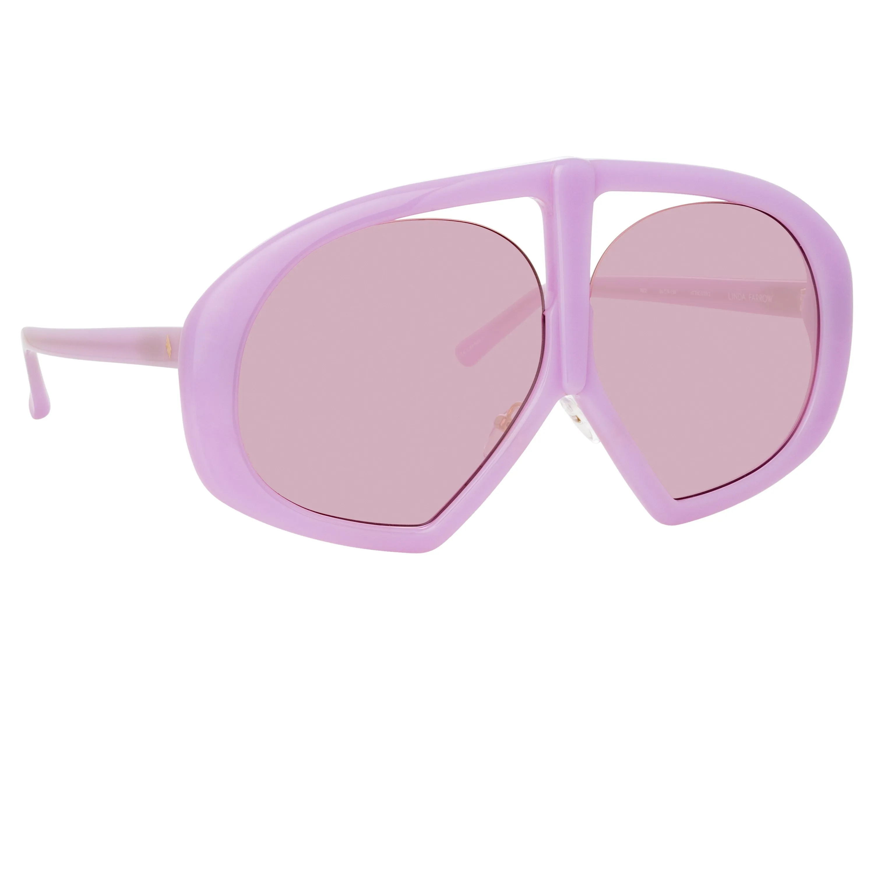 The Attico Ibiza Aviator Sunglasses in Pink sold by Linda Farrow