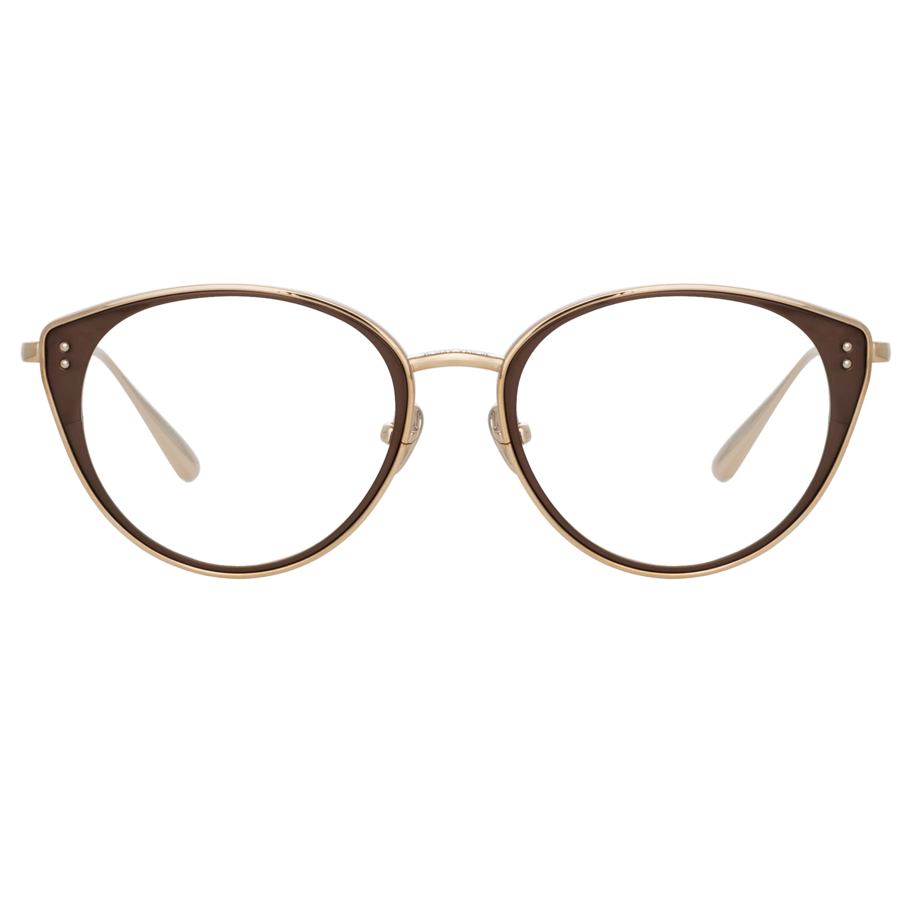 Alba Cat Eye Optical Frame in Light Gold (Men's) sold by Linda Farrow product image thumbnail 3