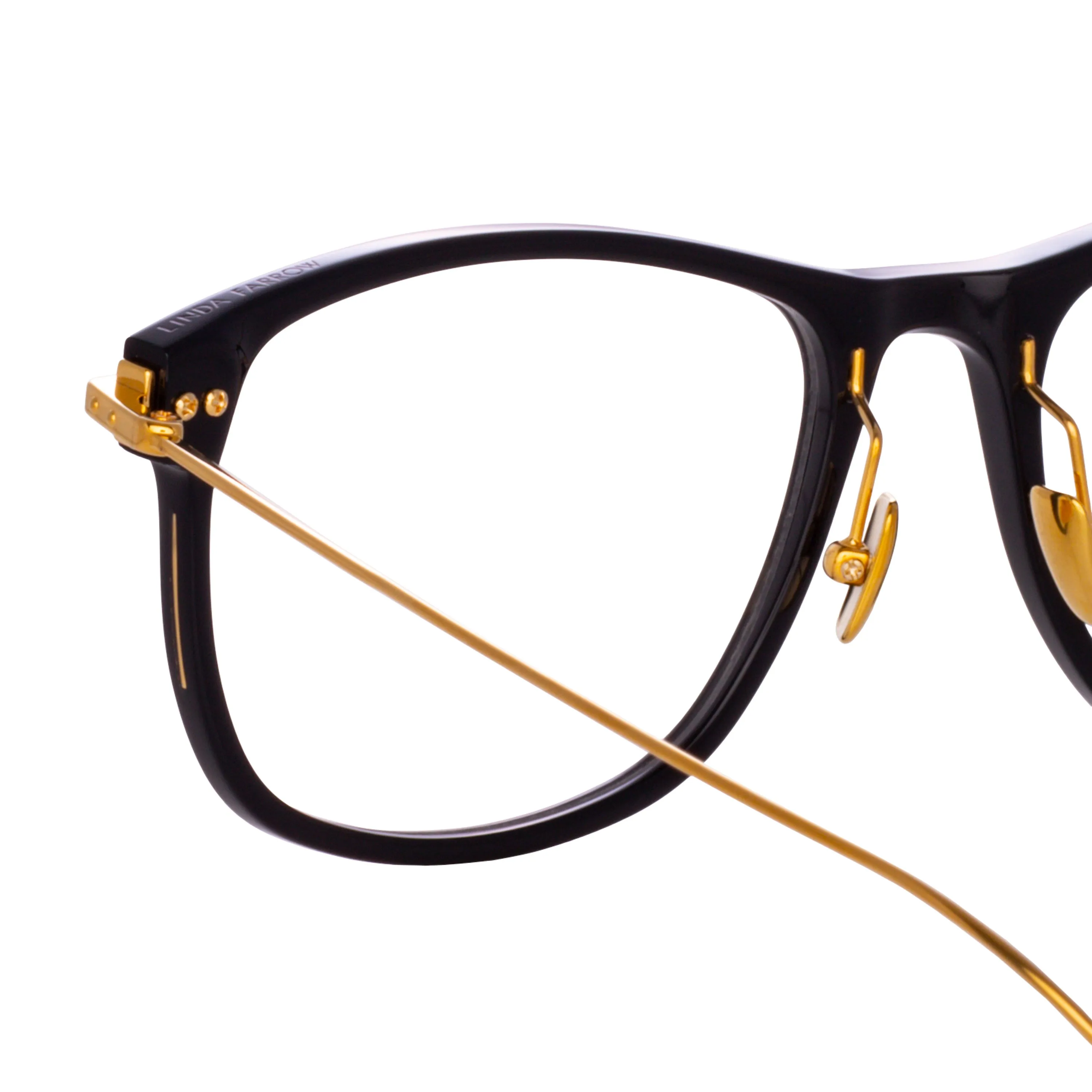 Finial Optical D-Frame in Black sold by Linda Farrow product image thumbnail 4