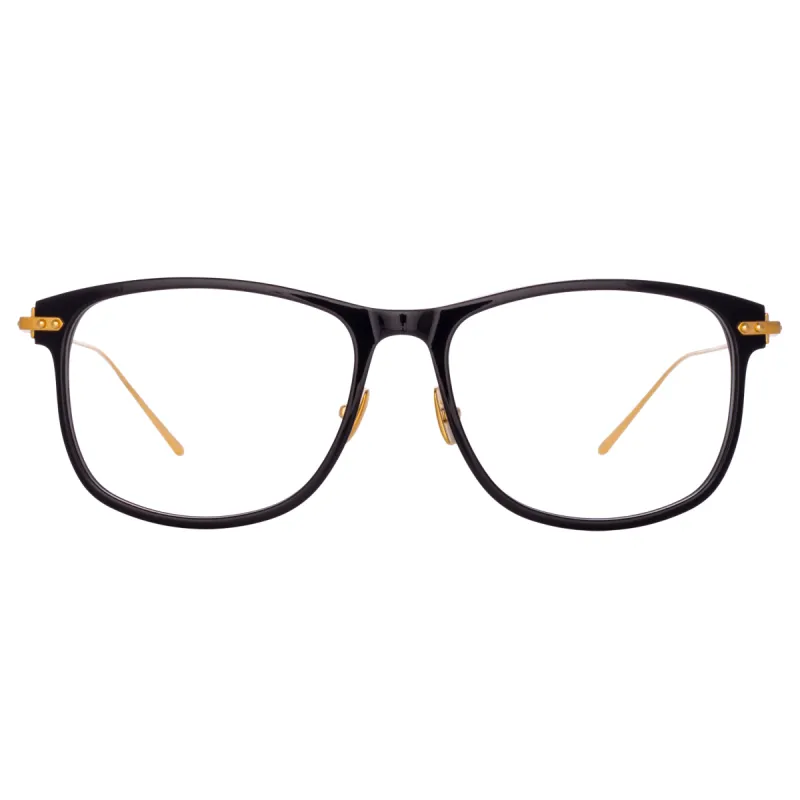 Finial Optical D-Frame in Black sold by Linda Farrow