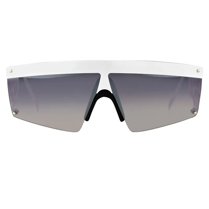 Jeremy Scott Signature Sunglasses in White sold by Linda Farrow