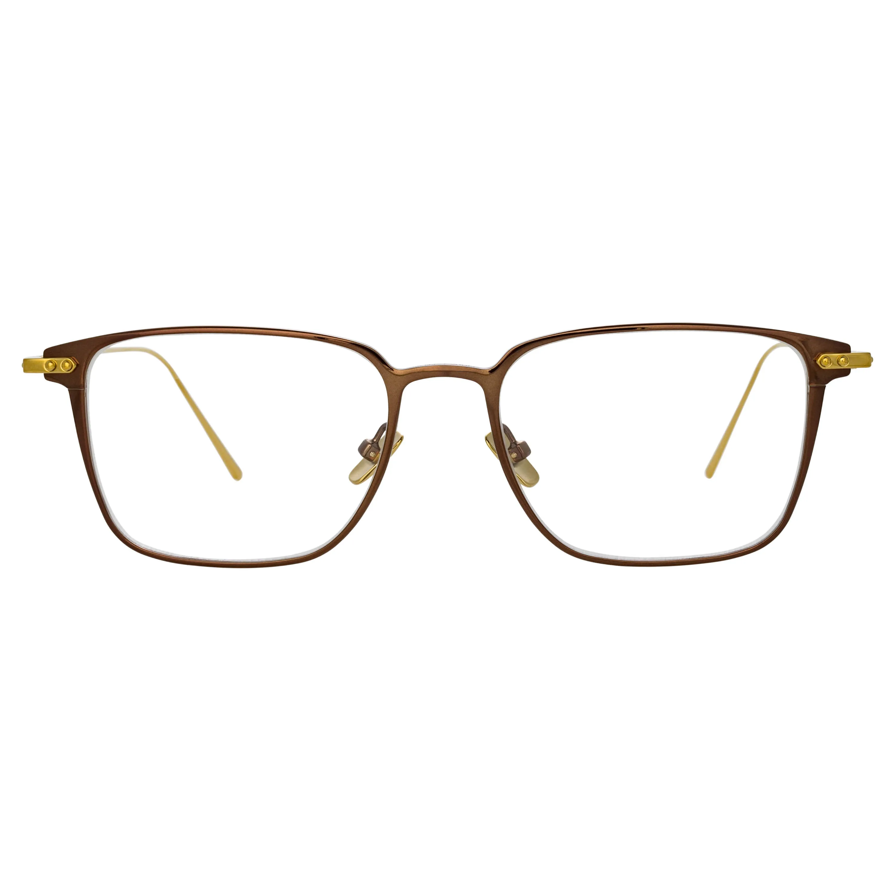 Willis Rectangular A Optical Frame in Brown sold by Linda Farrow