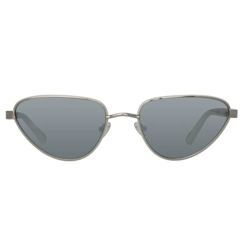 Magda Butrym Cat Eye Sunglasses in White and Silver sold by Linda Farrow