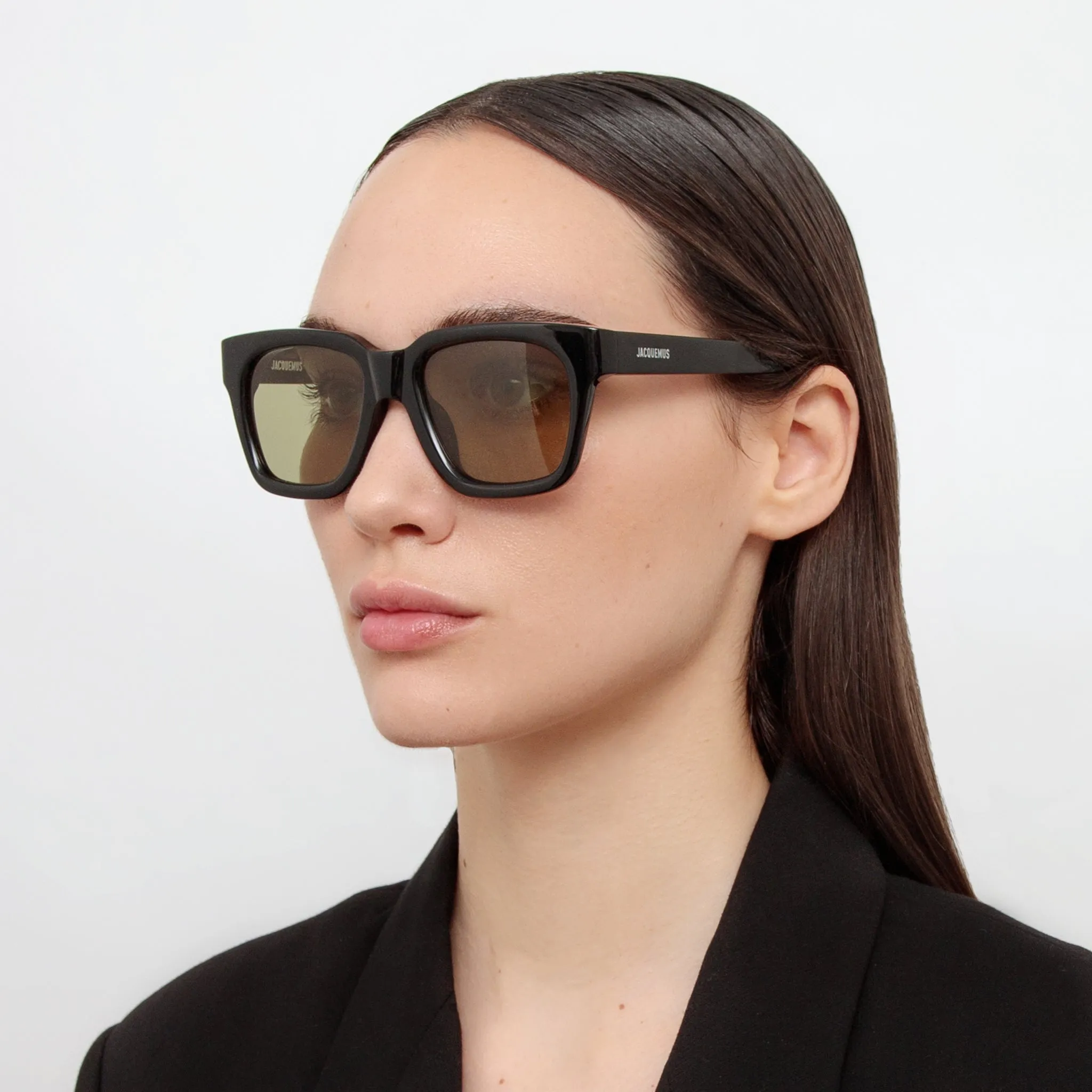 Carino D-Frame Sunglasses in Black by Jacquemus sold by Linda Farrow