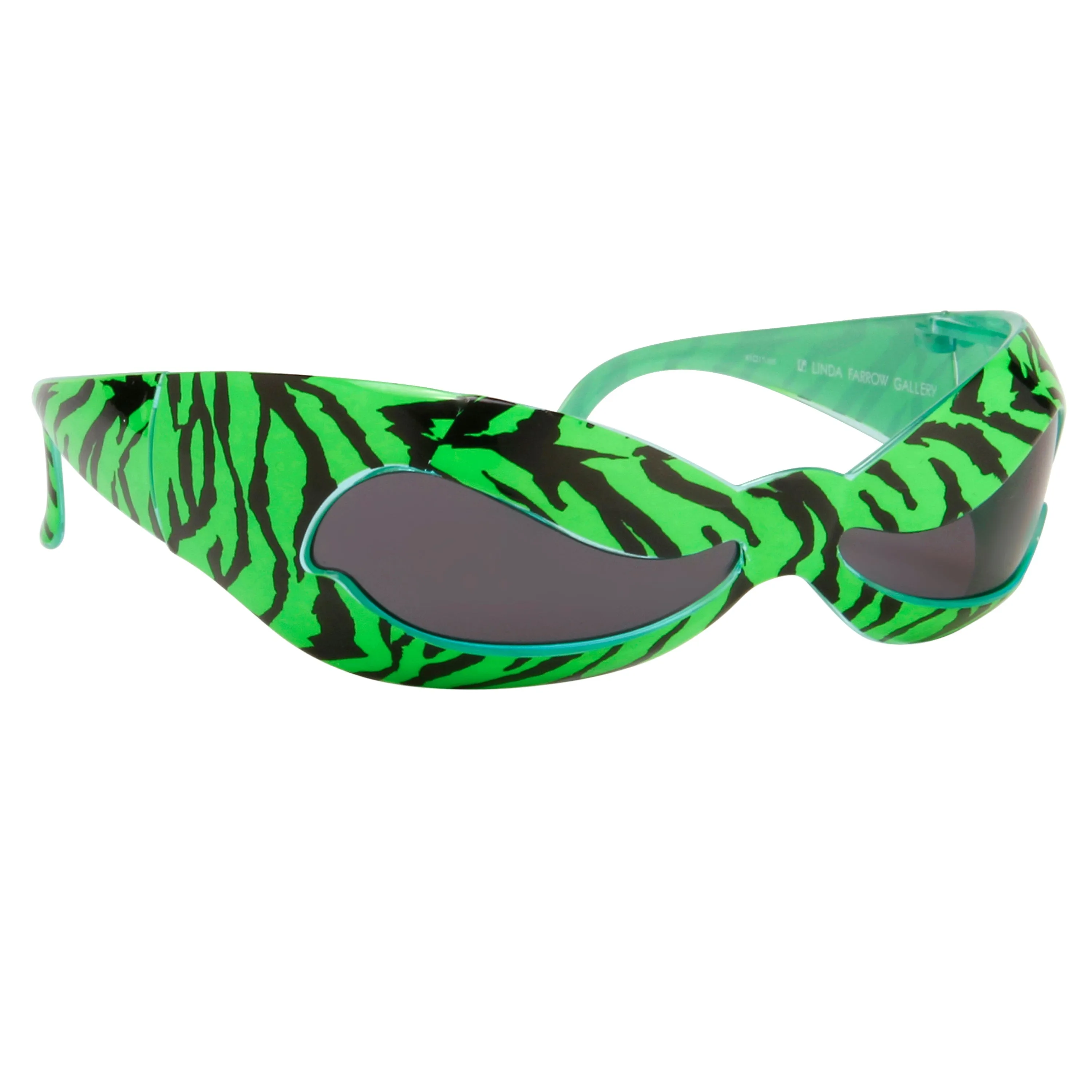 Jeremy Scott Wave Sunglasses in Green sold by Linda Farrow product image thumbnail 2