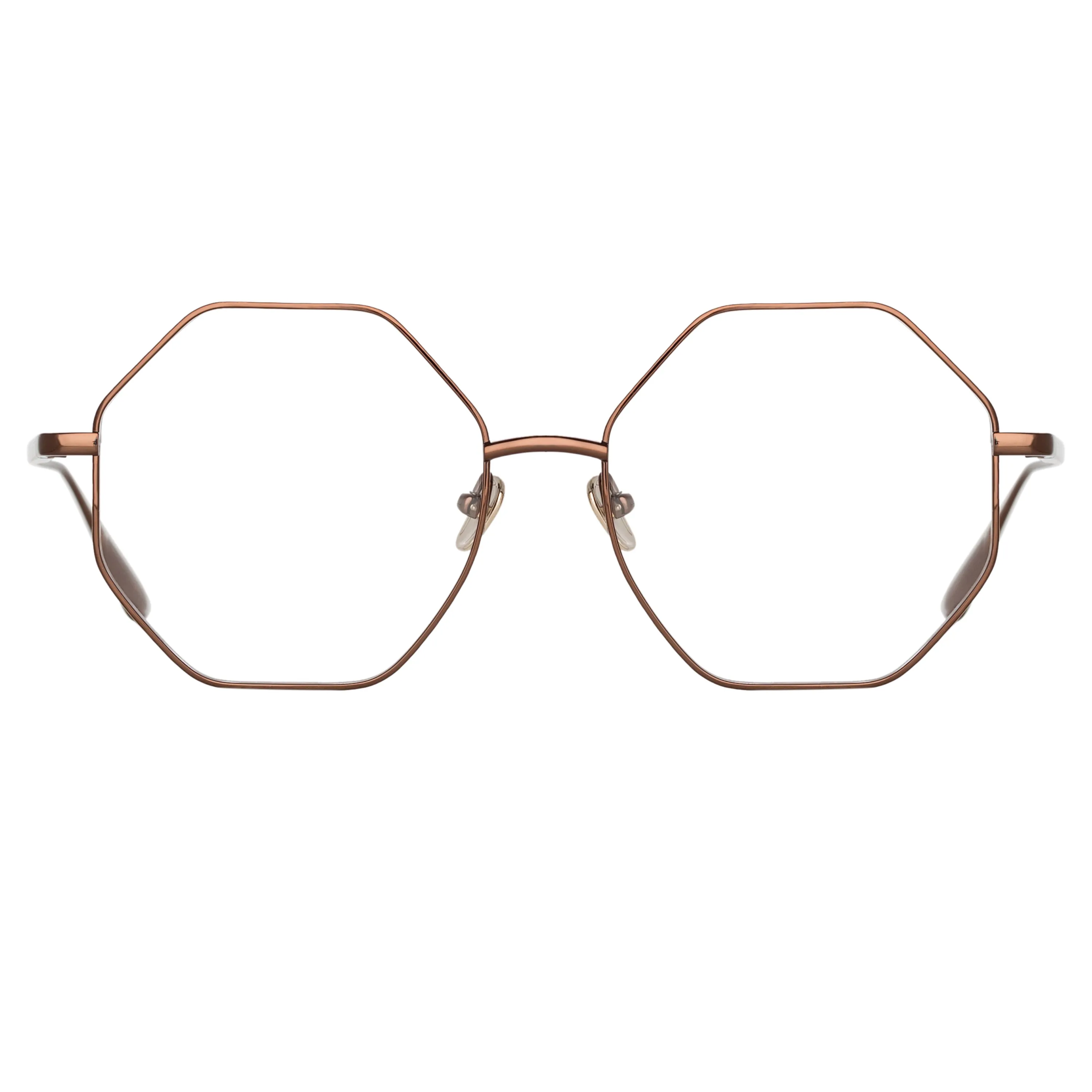 Lianas Hexagon Optical Frame in Metallic Brown sold by Linda Farrow product image thumbnail 2