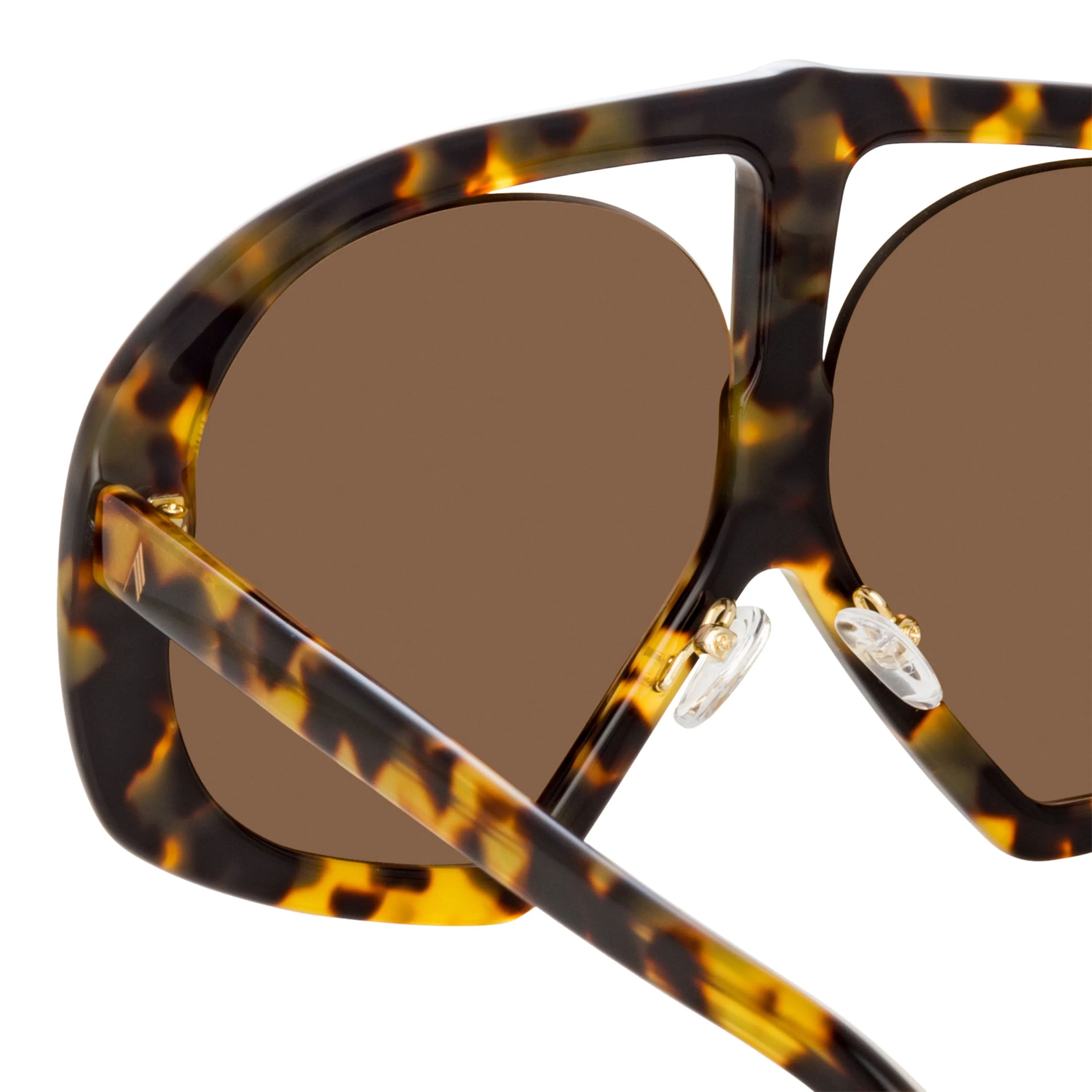 The Attico Ibiza Aviator Sunglasses in Tortoiseshell sold by Linda Farrow product image thumbnail 4