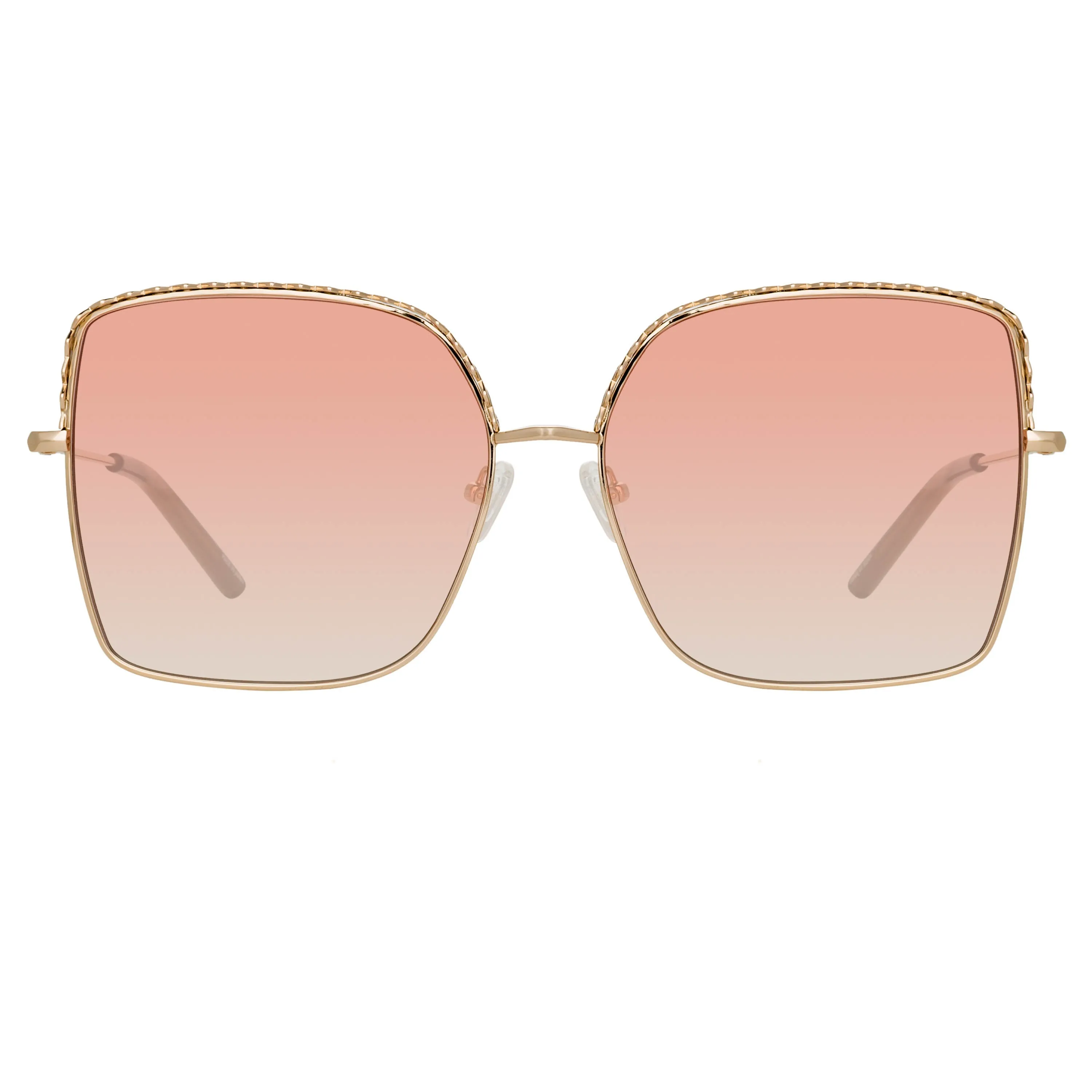 Matthew Williamson Clematis Sunglasses in Light Gold and Orange sold by Linda Farrow