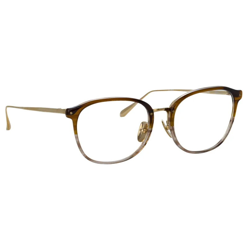 Park Optical D-Frame in Caramel Horn sold by Linda Farrow