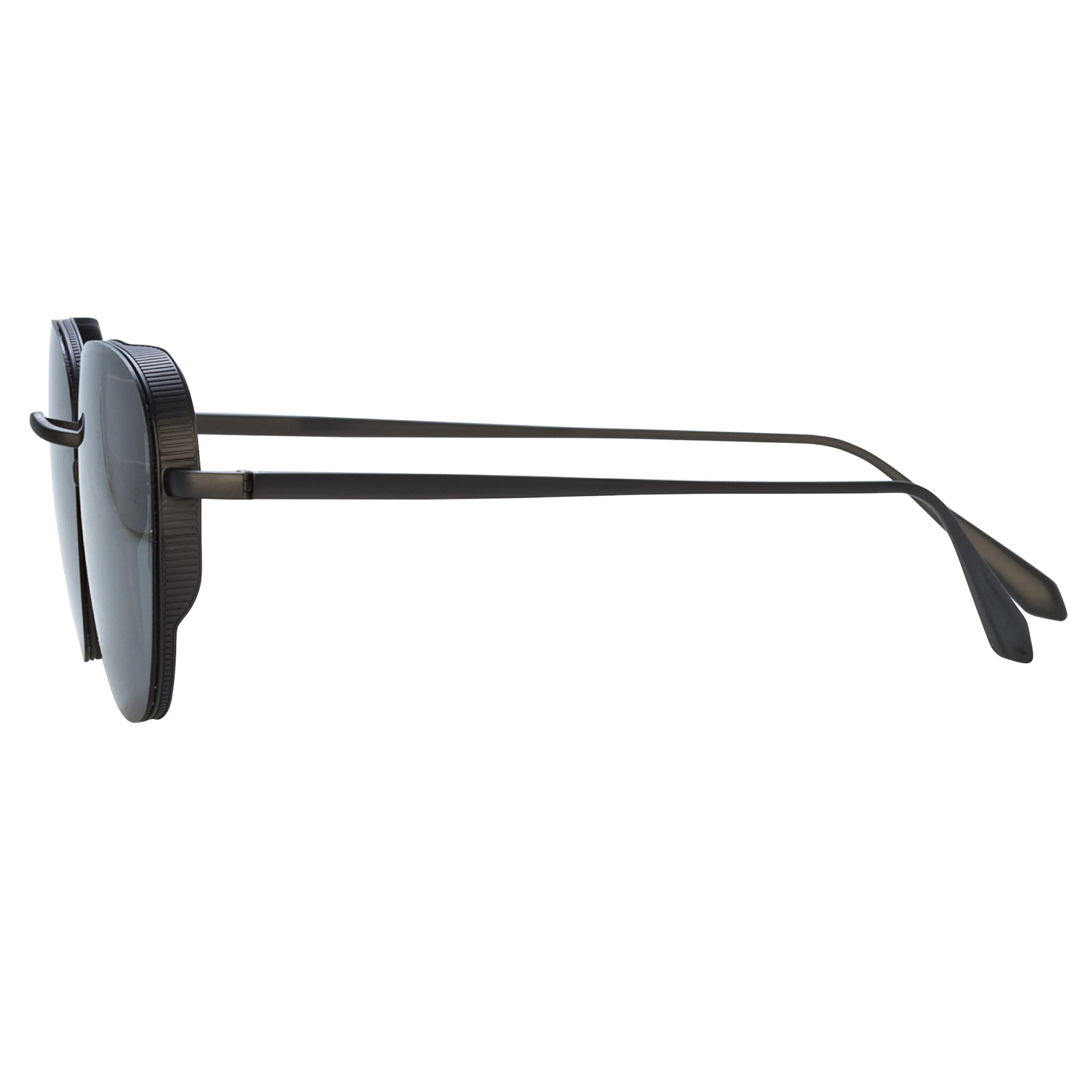 Men's Hardy Oval Sunglasses in Nickel sold by Linda Farrow product image thumbnail 3