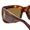 The Attico Marfa Rectangular Sunglasses in Tortoiseshell and Brown sold by Linda Farrow