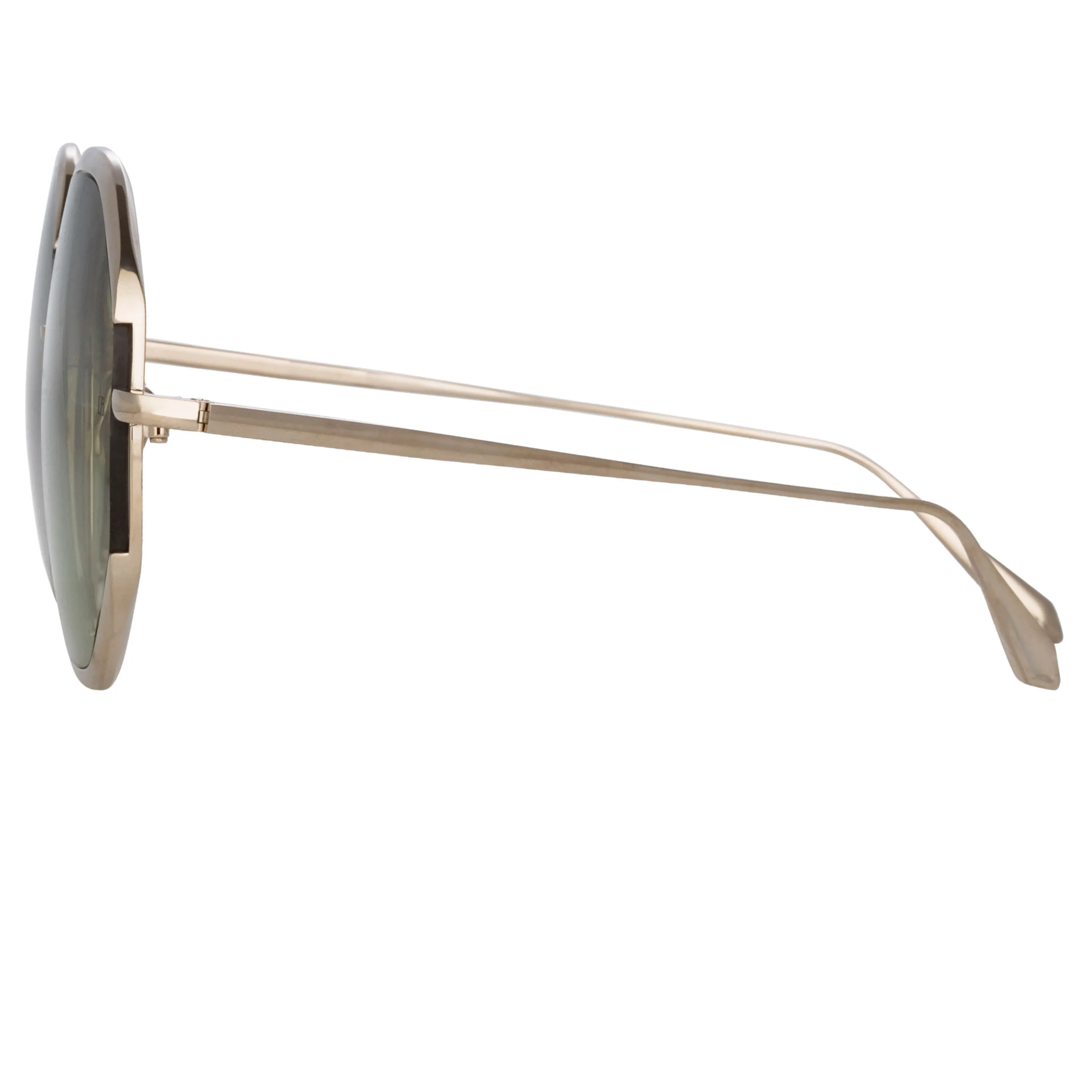 Camila Oversized Sunglasses in Light Gold sold by Linda Farrow product image thumbnail 4