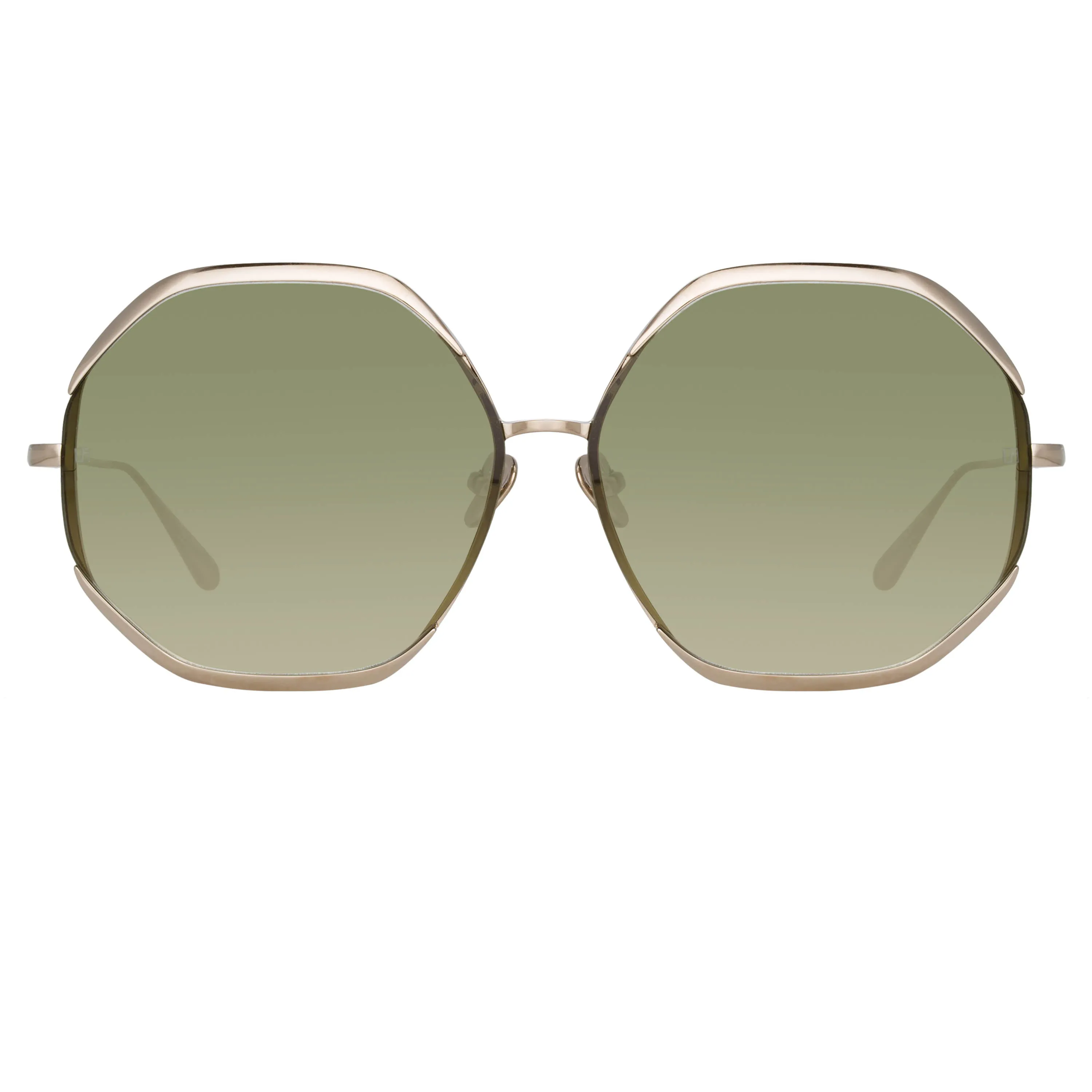 Camila Oversized Sunglasses in Light Gold sold by Linda Farrow product image thumbnail 2