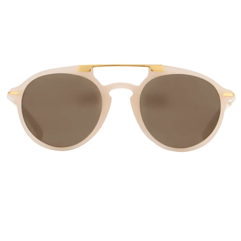 Dries Van Noten Aviator Sunglasses in Pink sold by Linda Farrow