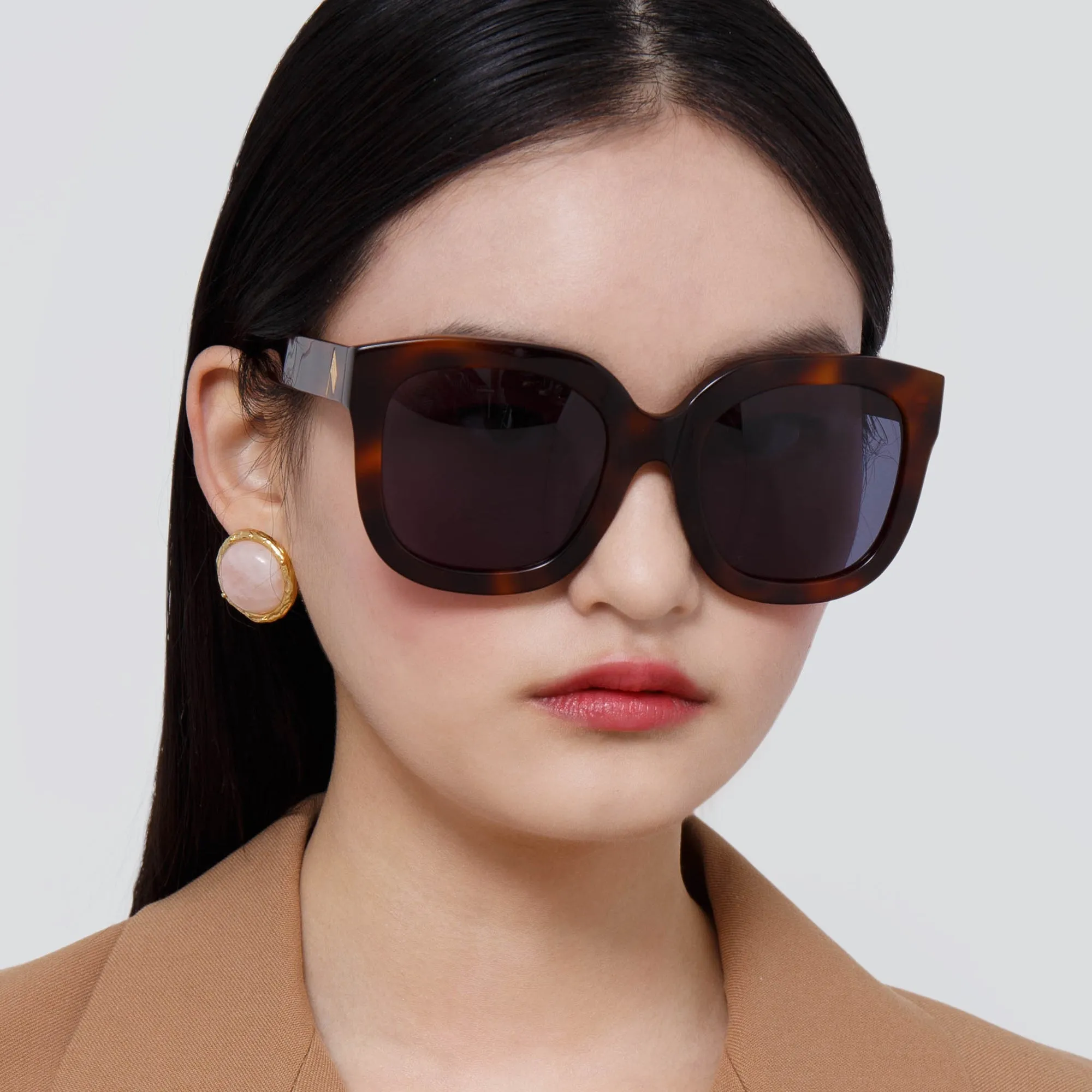 The Attico Zoe Oversized Sunglasses in Black sold by Linda Farrow product image thumbnail 5