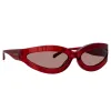 Agnes Wrap Sunglasses in Red sold by Linda Farrow