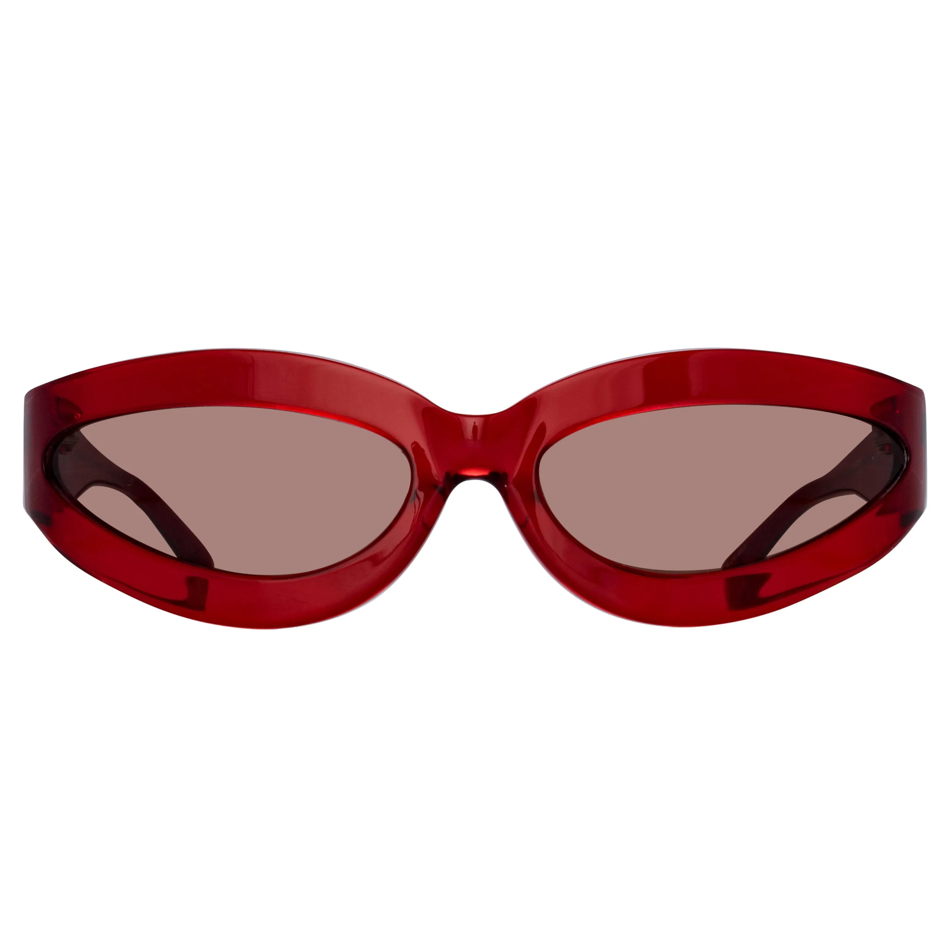 Agnes Wrap Sunglasses in Red sold by Linda Farrow product image thumbnail 2