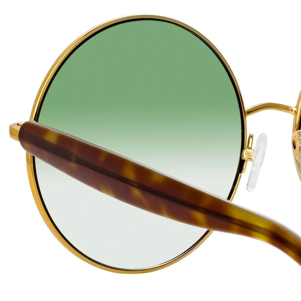 Matthew Williamson Posy Round Sunglasses in Yellow Gold sold by Linda Farrow product image thumbnail 4