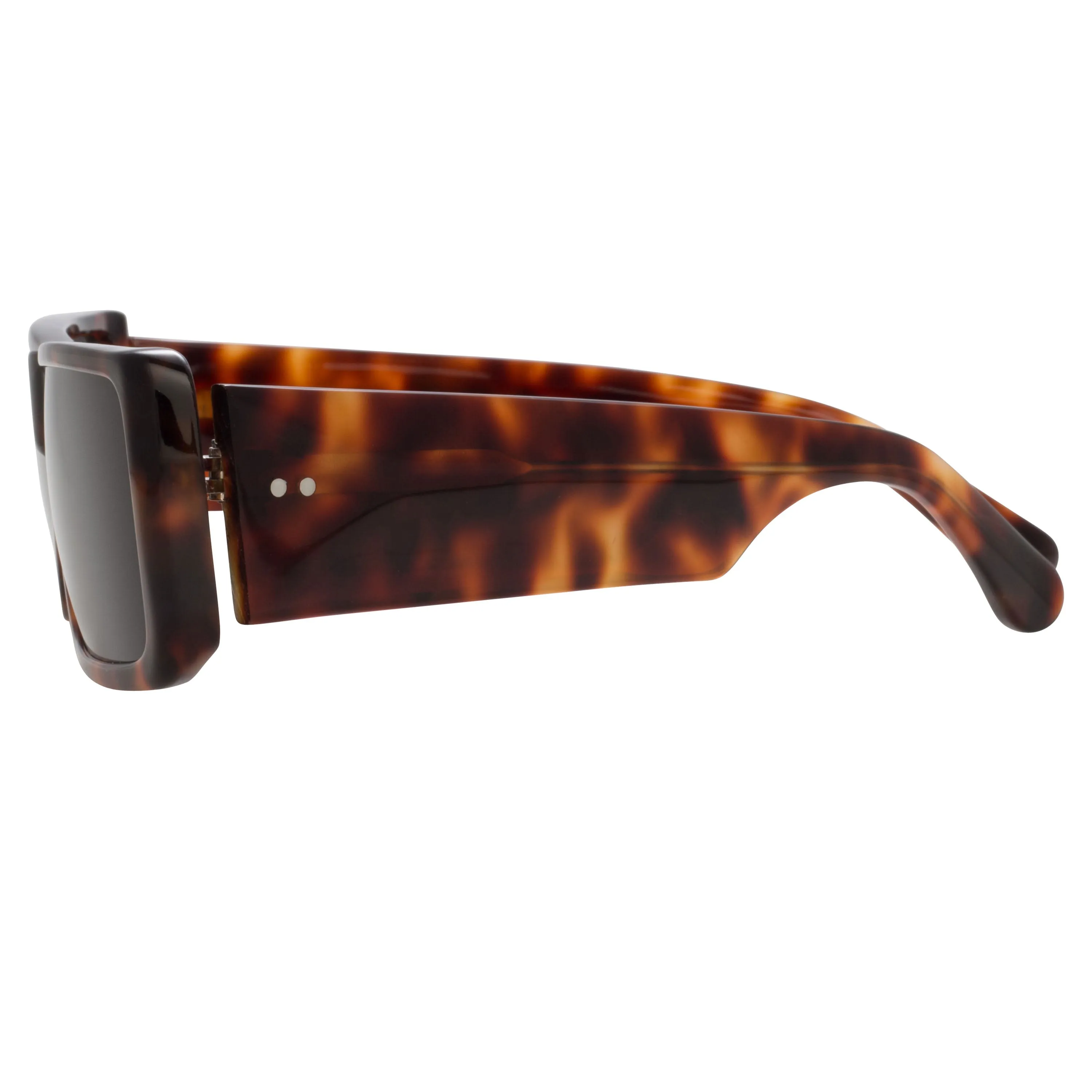 Dries Van Noten 157 Rectangular Sunglasses in Tortoiseshell sold by Linda Farrow product image thumbnail 3