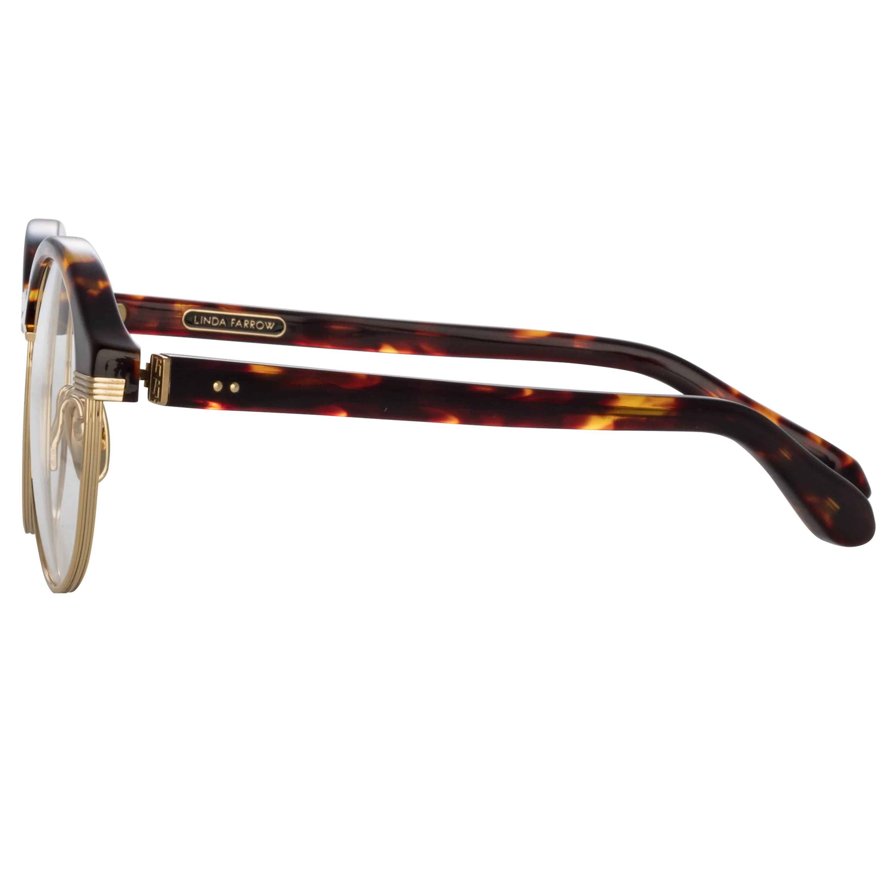 Keen Oval Optical Frame in Tortoiseshell sold by Linda Farrow product image thumbnail 3