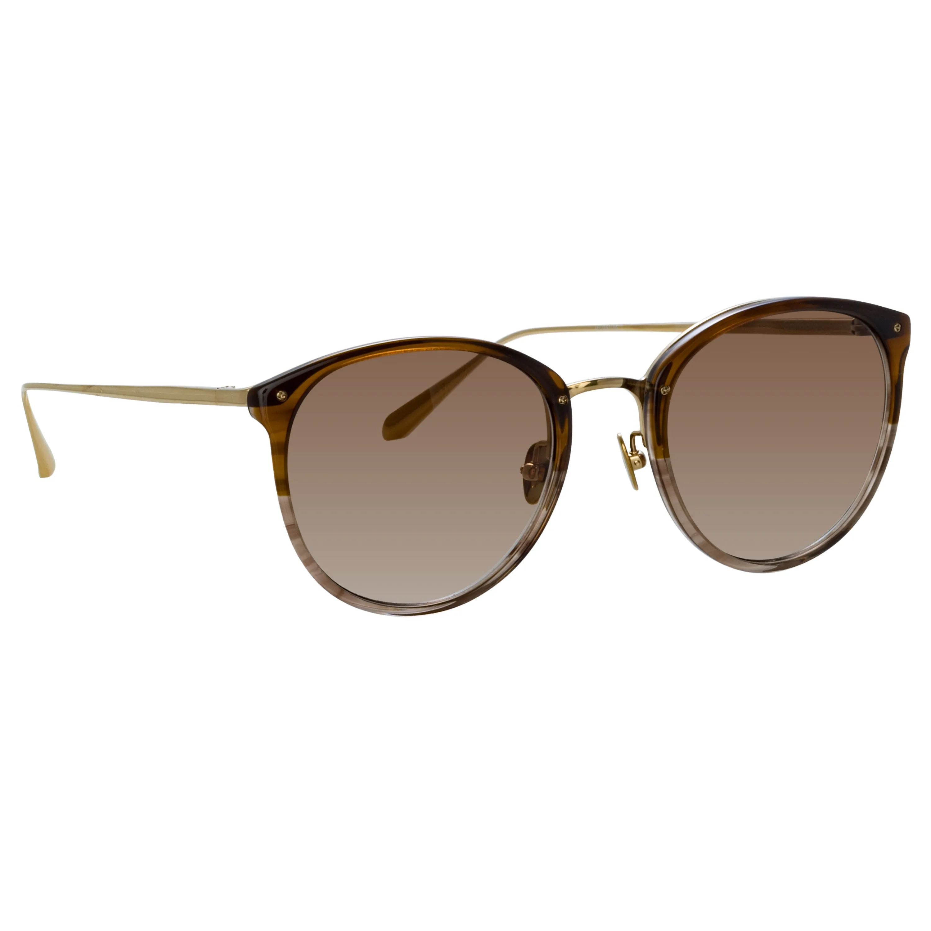 Calthorpe Oval Sunglasses in Caramel Horn sold by Linda Farrow product image thumbnail 3