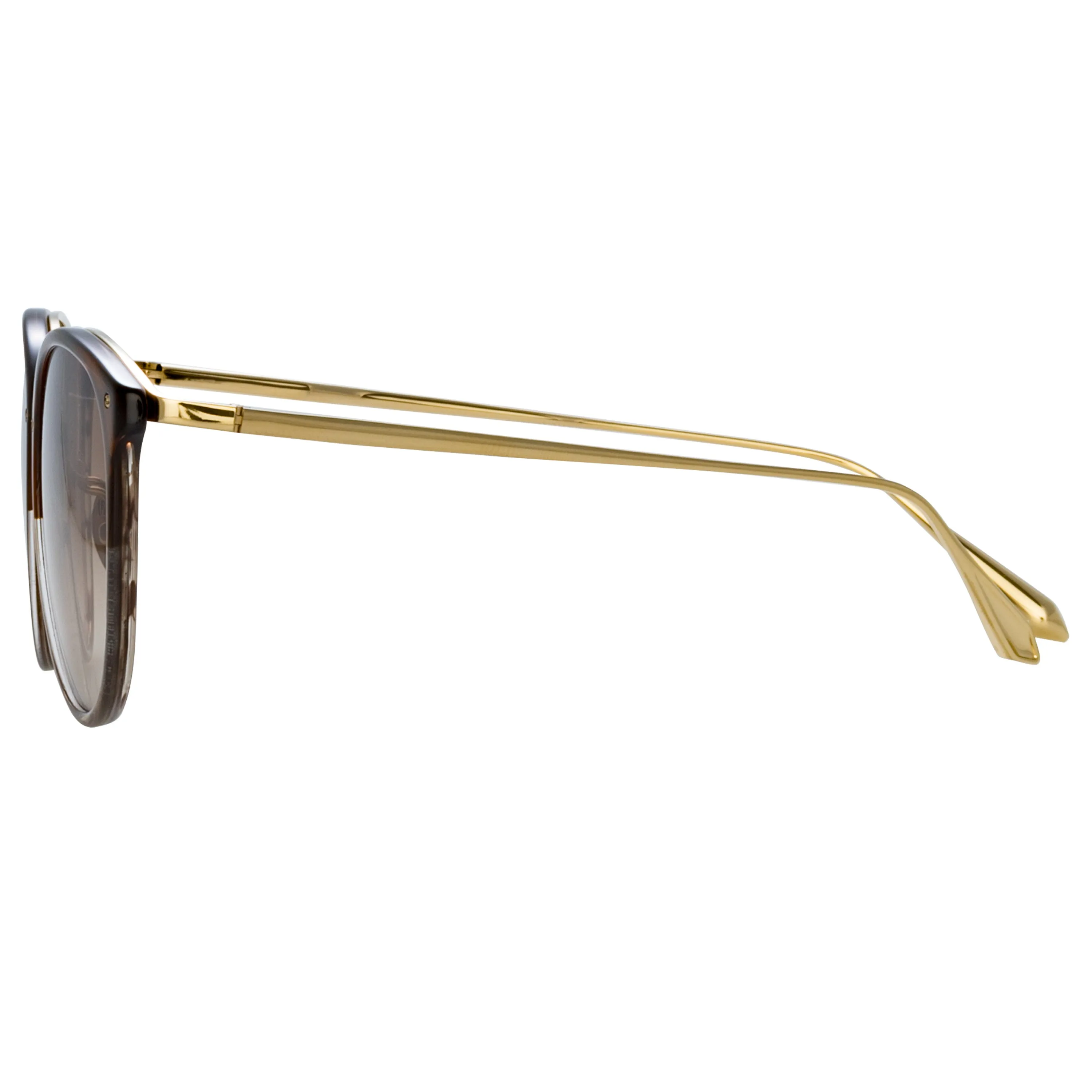 Calthorpe Oval Sunglasses in Caramel Horn sold by Linda Farrow product image thumbnail 4