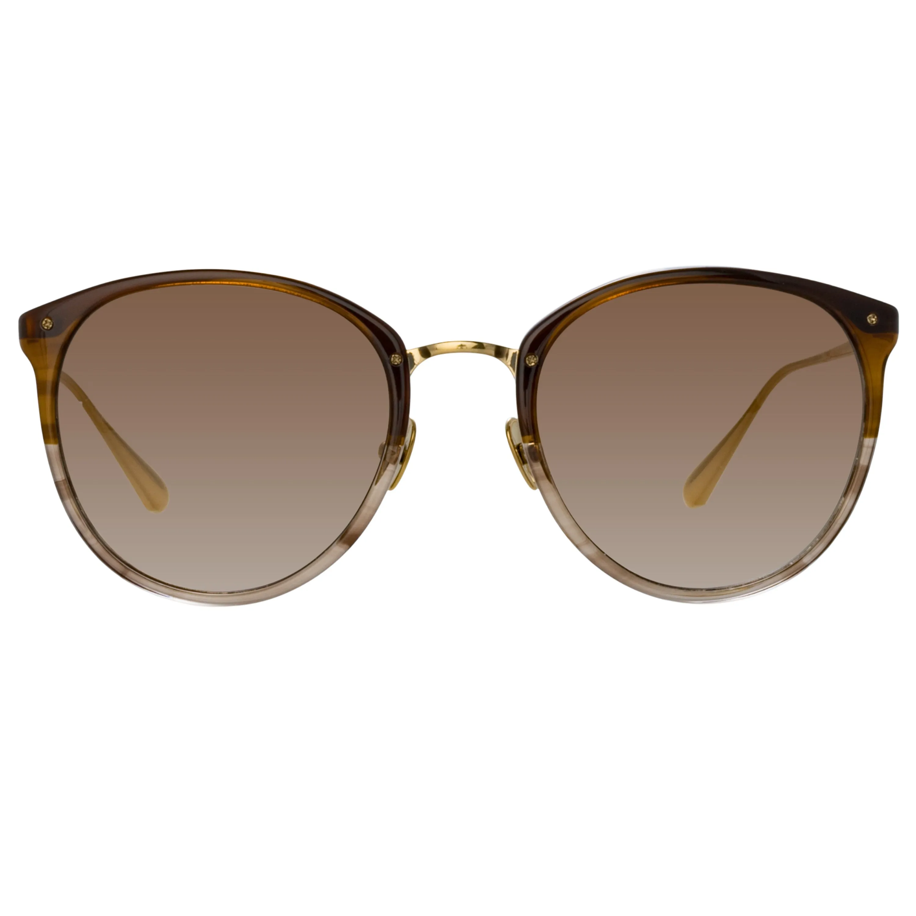Calthorpe Oval Sunglasses in Caramel Horn sold by Linda Farrow product image thumbnail 2