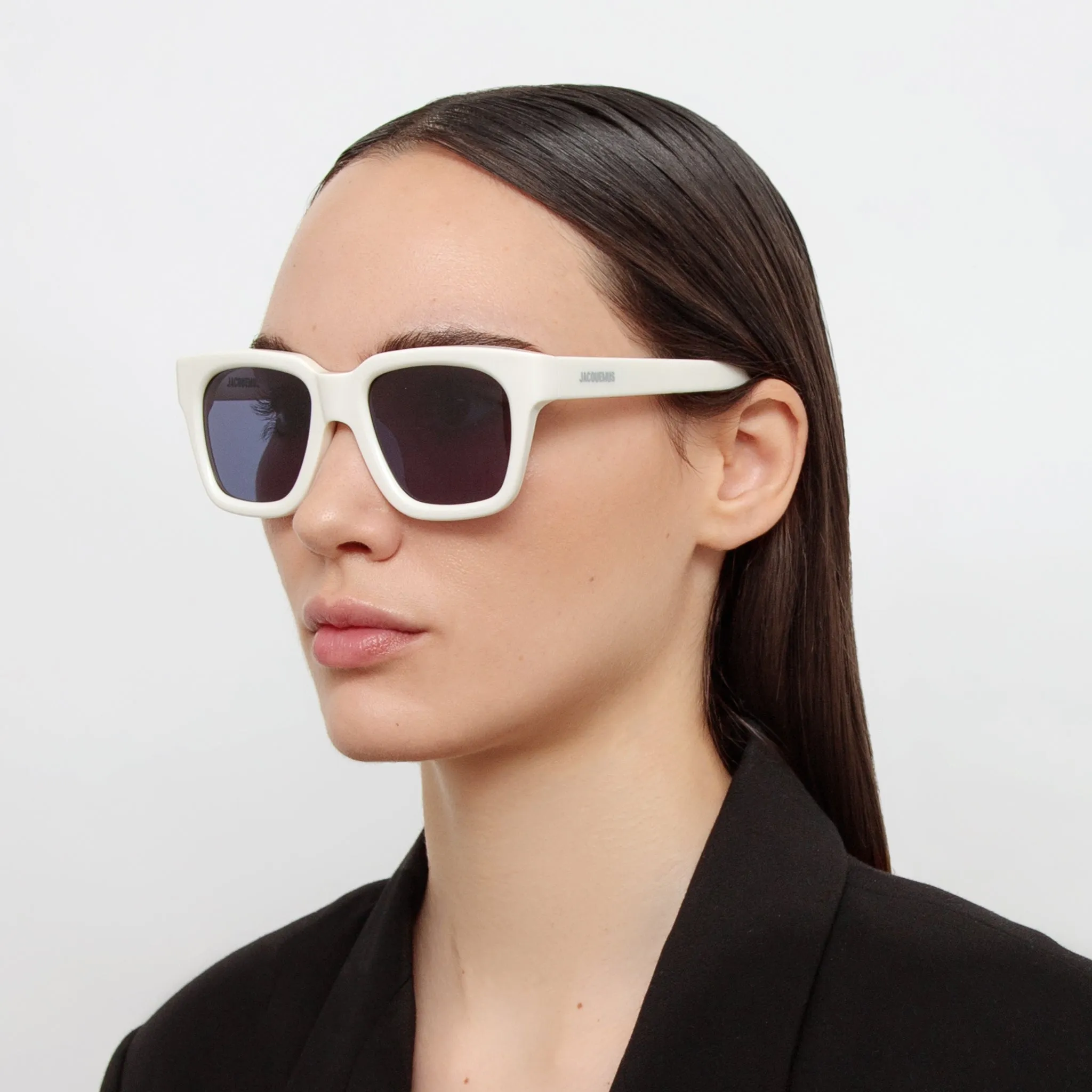 Carino D-Frame Sunglasses in White by Jacquemus sold by Linda Farrow