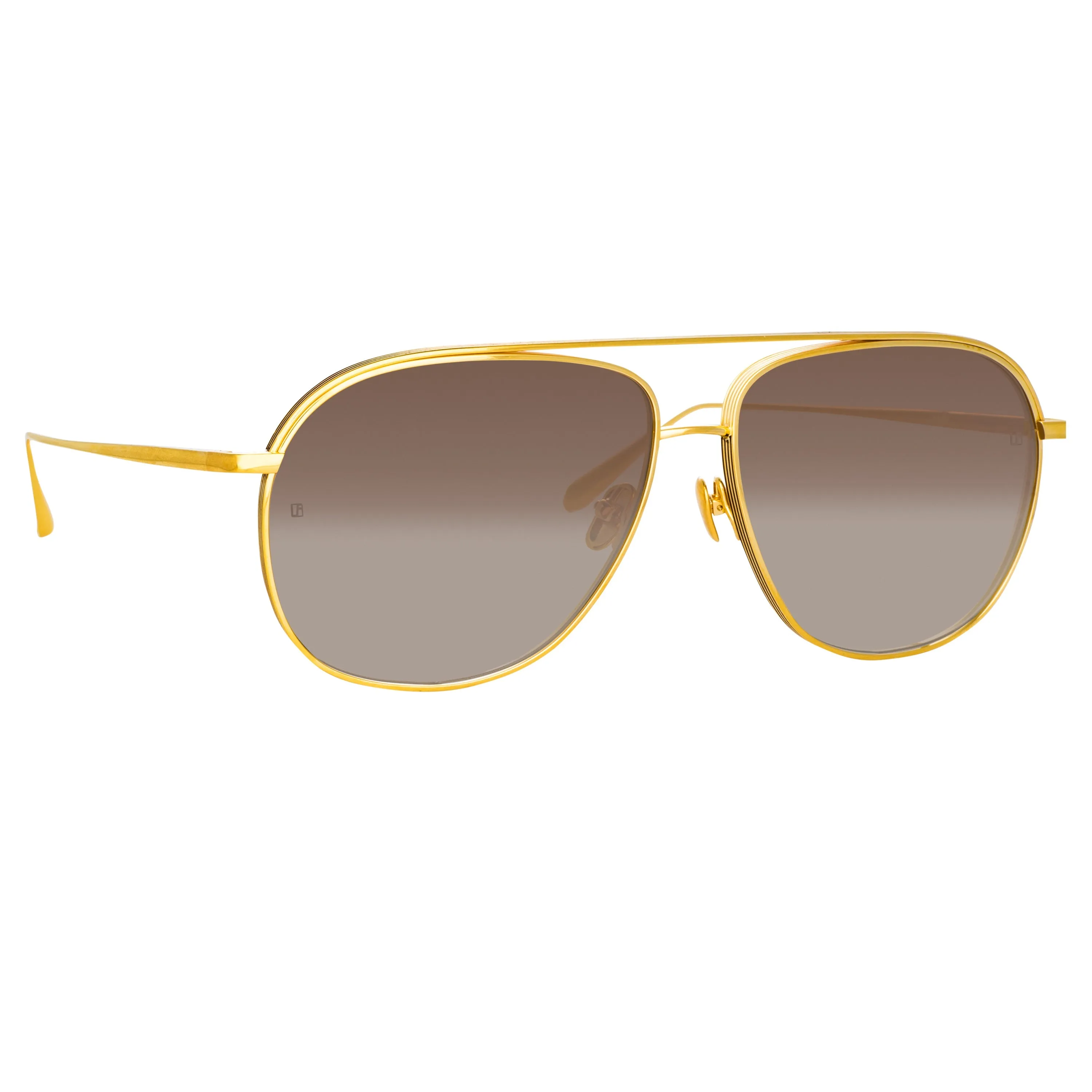 Matis Aviator Sunglasses in Yellow Gold sold by Linda Farrow product image thumbnail 3