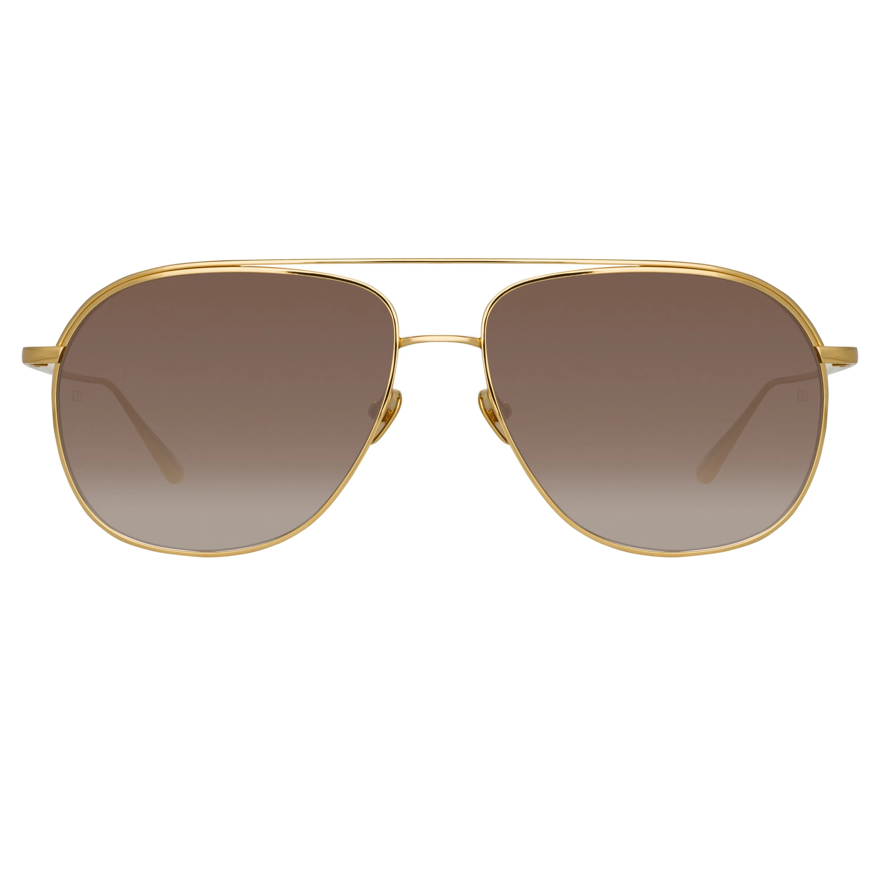 Matis Aviator Sunglasses in Yellow Gold sold by Linda Farrow