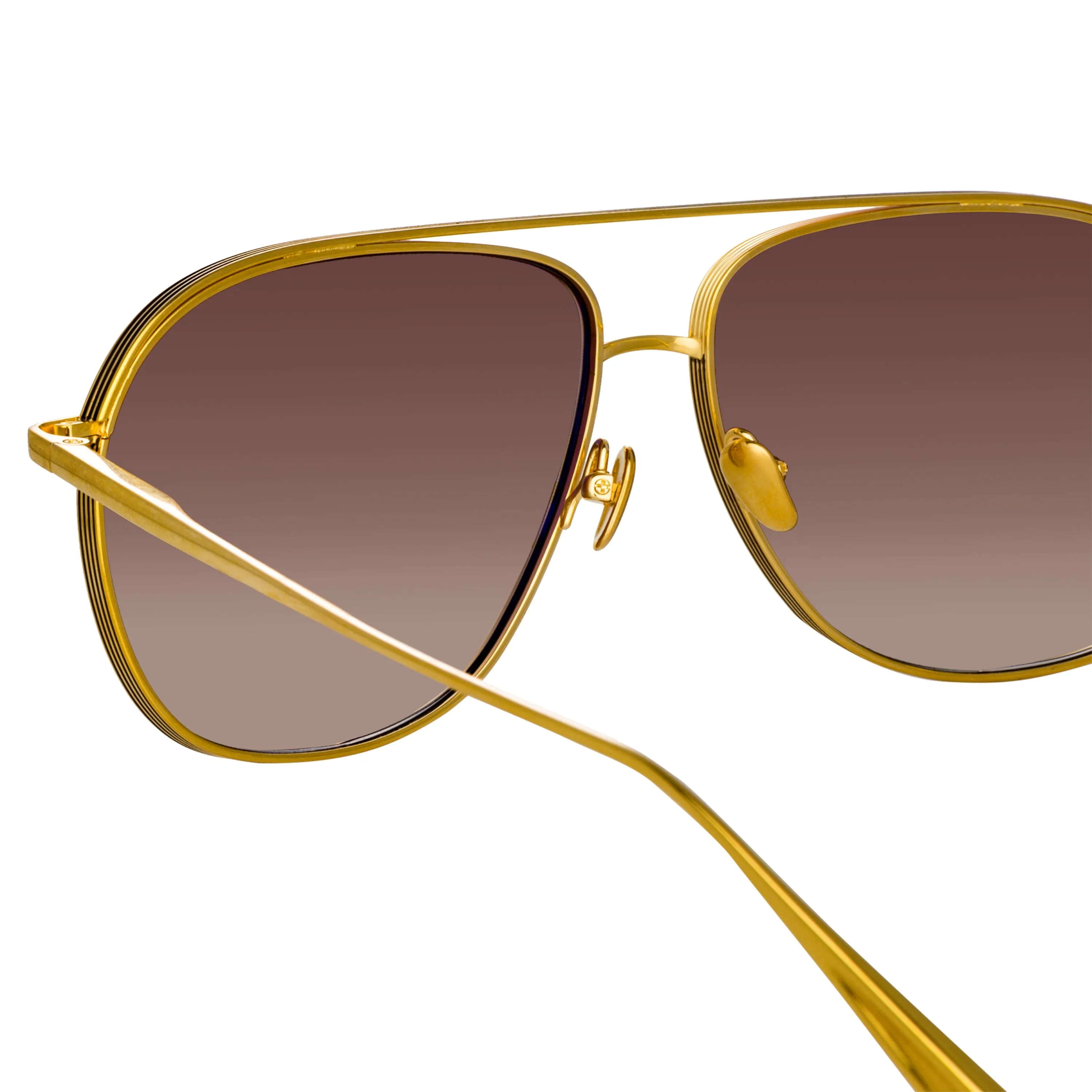 Matis Aviator Sunglasses in Yellow Gold sold by Linda Farrow product image thumbnail 5
