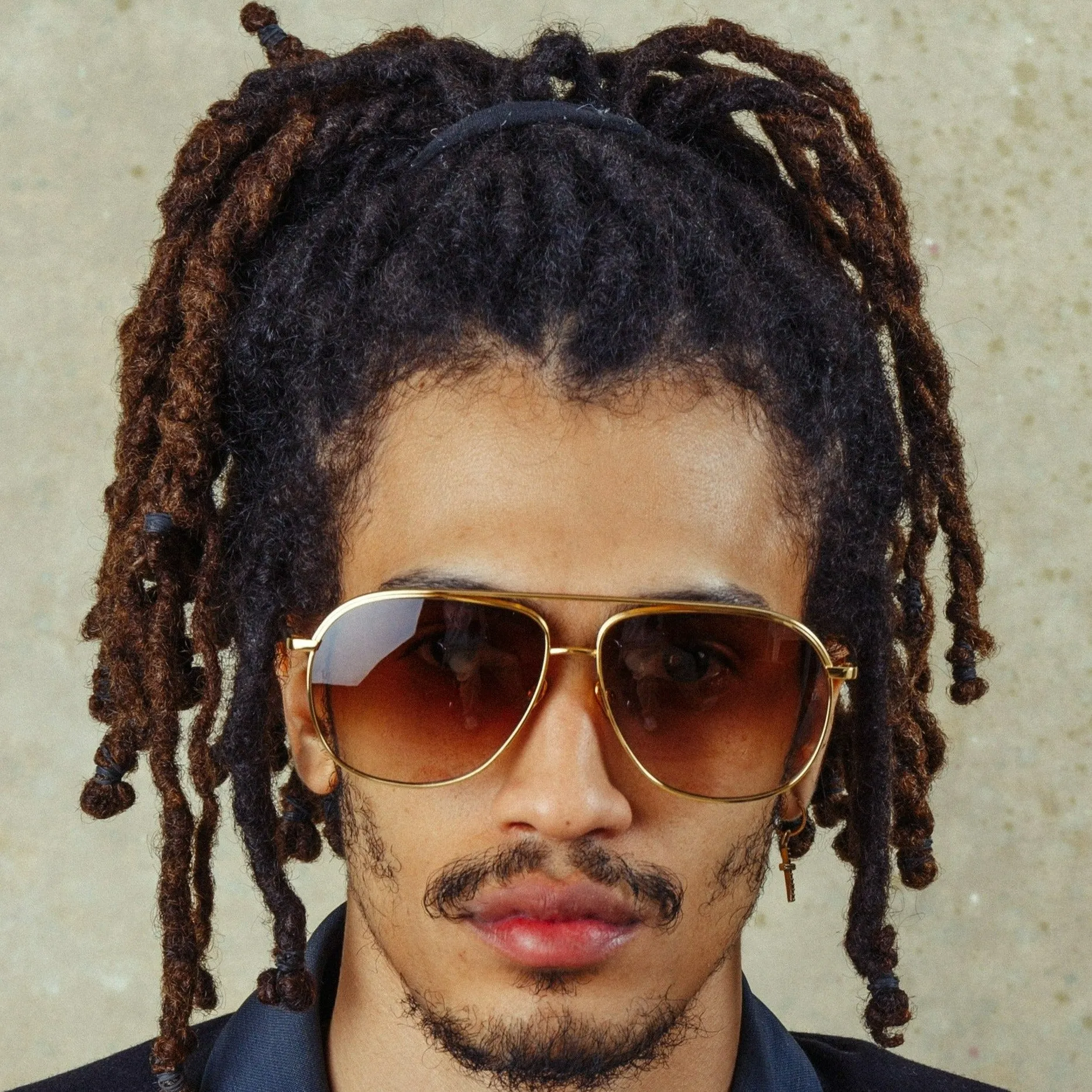 Matis Aviator Sunglasses in Yellow Gold sold by Linda Farrow product image thumbnail 2