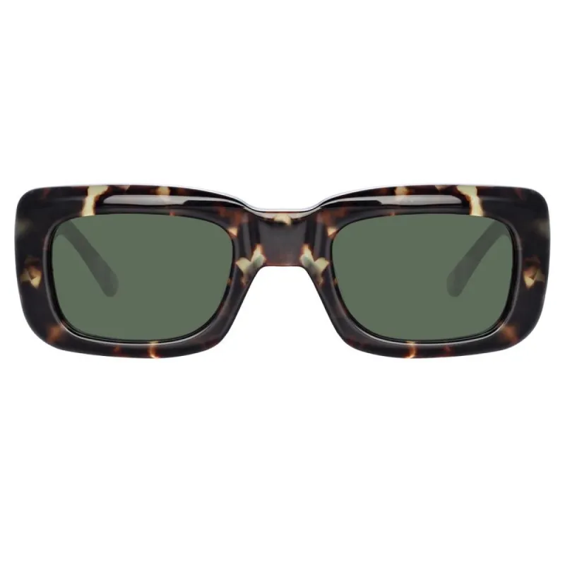 The Attico Marfa Rectangular Sunglasses in Tortoiseshell sold by Linda Farrow
