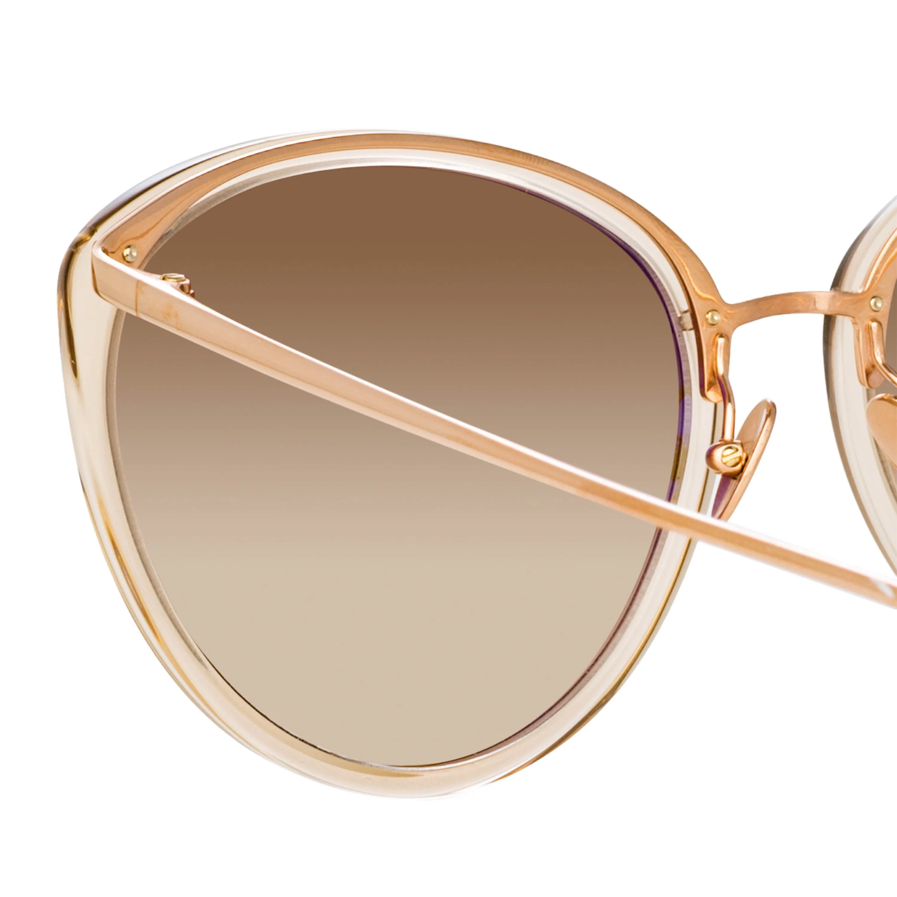 Angelica Cat Eye Sunglasses in Ash sold by Linda Farrow product image thumbnail 4