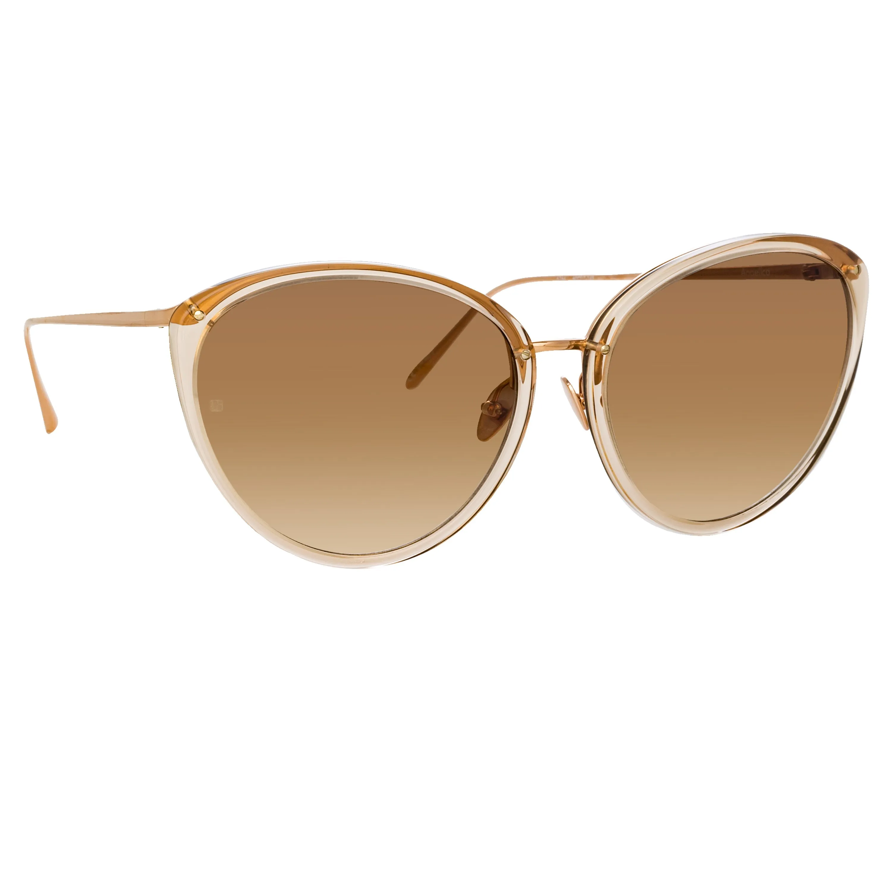 Angelica Cat Eye Sunglasses in Ash sold by Linda Farrow product image thumbnail 2