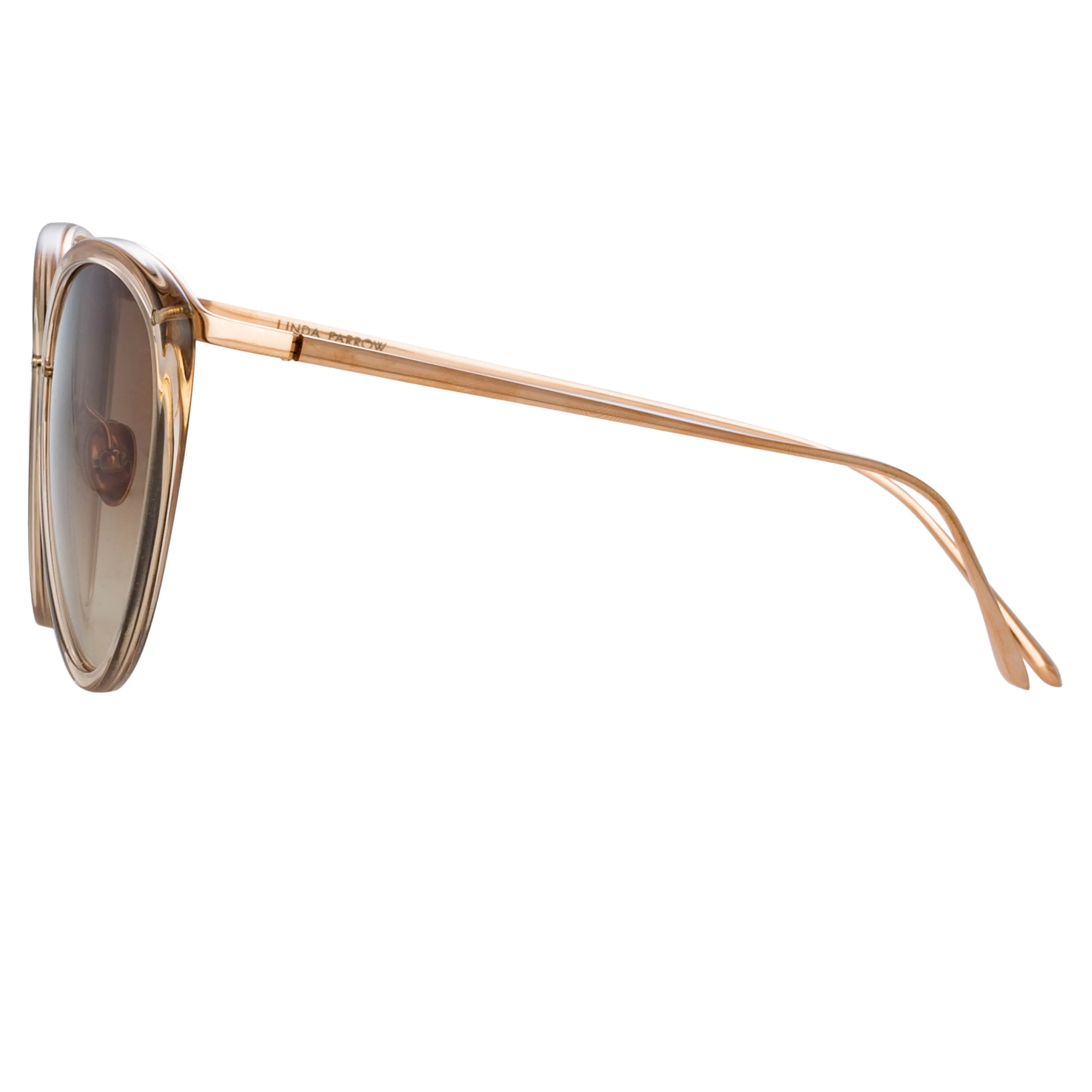 Angelica Cat Eye Sunglasses in Ash sold by Linda Farrow product image thumbnail 3