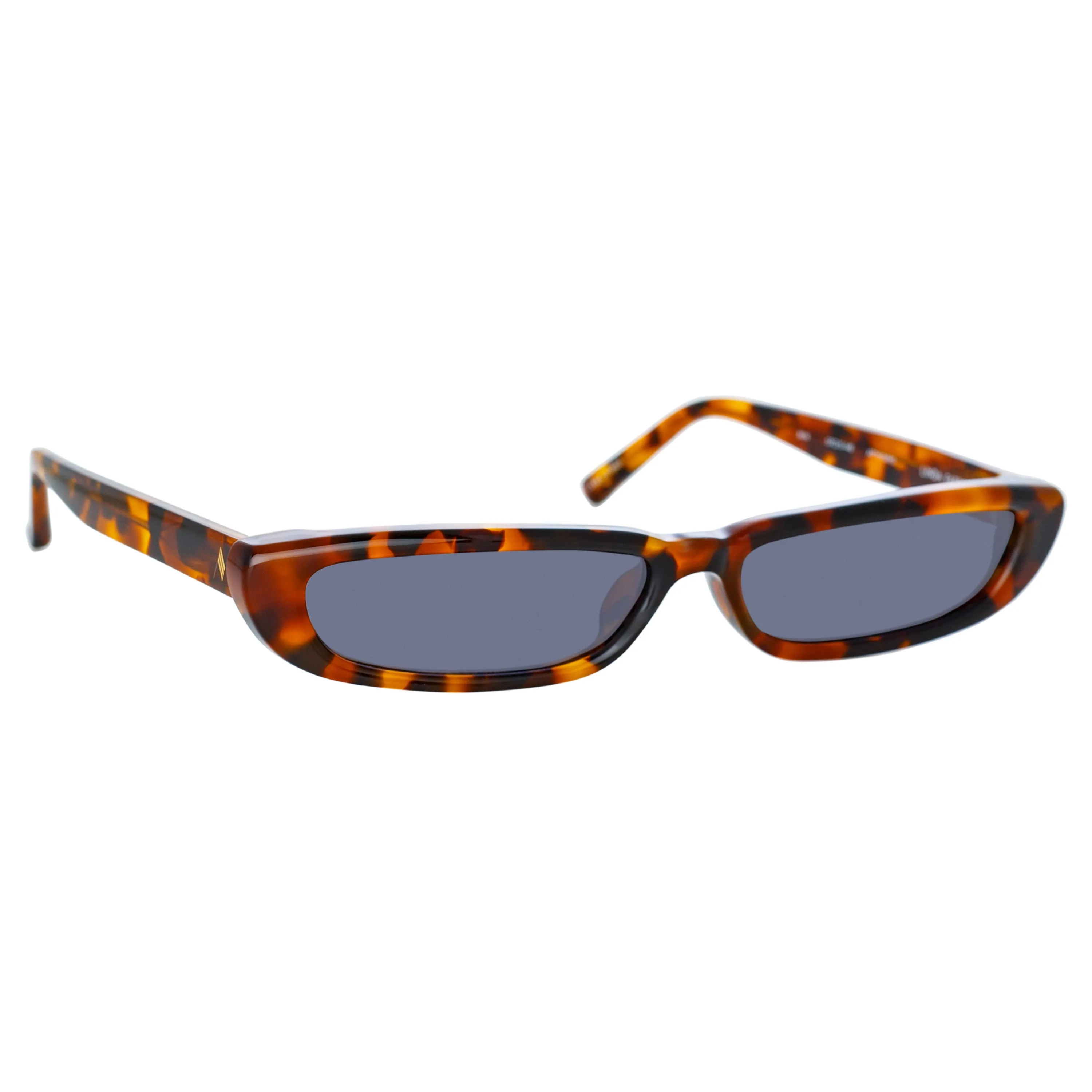 The Attico Thea Angular Sunglasses in Tortoiseshell sold by Linda Farrow