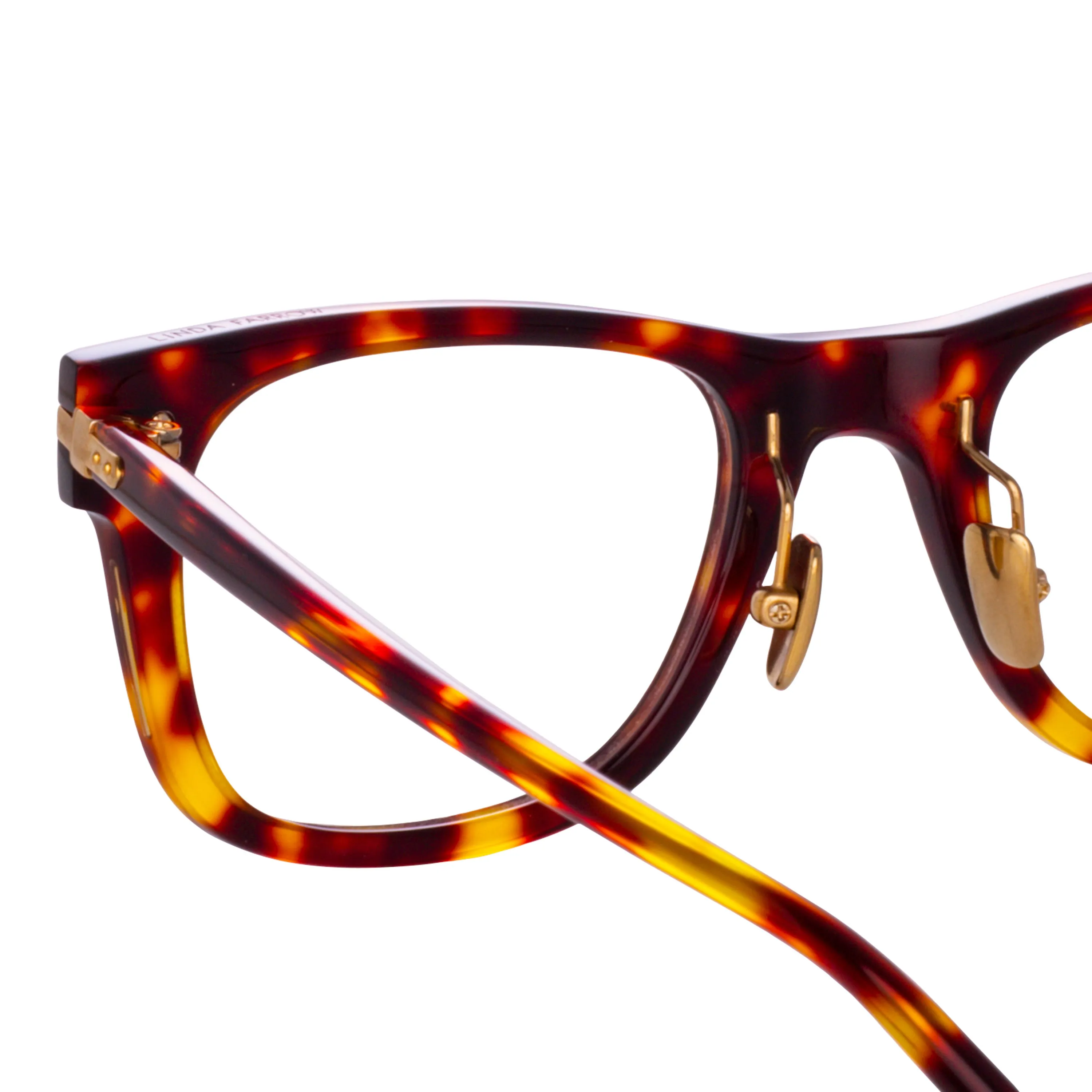 Portico Optical D-Frame in Tortoiseshell sold by Linda Farrow product image thumbnail 4