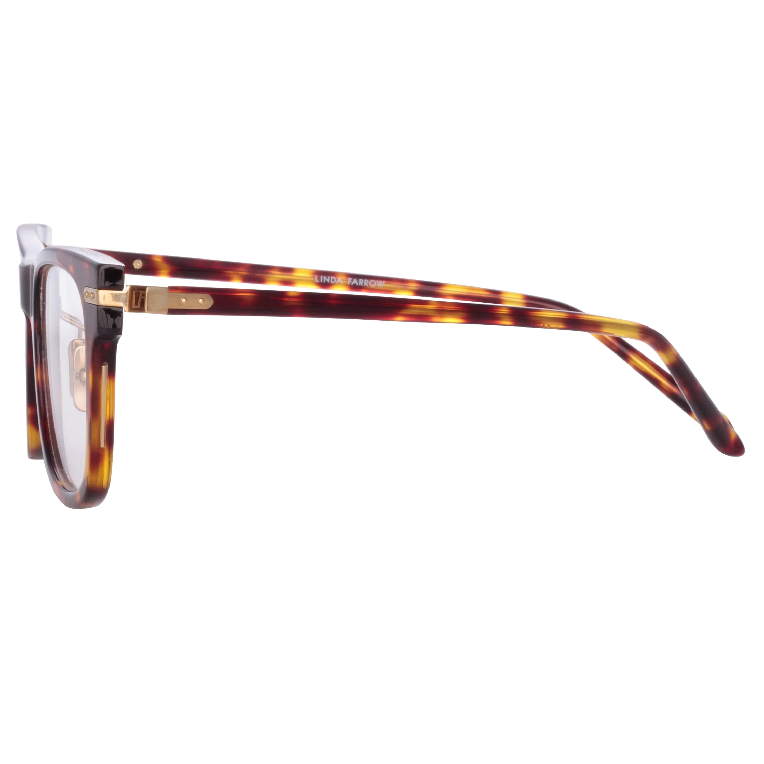 Portico Optical D-Frame in Tortoiseshell sold by Linda Farrow product image thumbnail 3