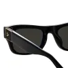 Men's Falck Rectangular Sunglasses in Black sold by Linda Farrow