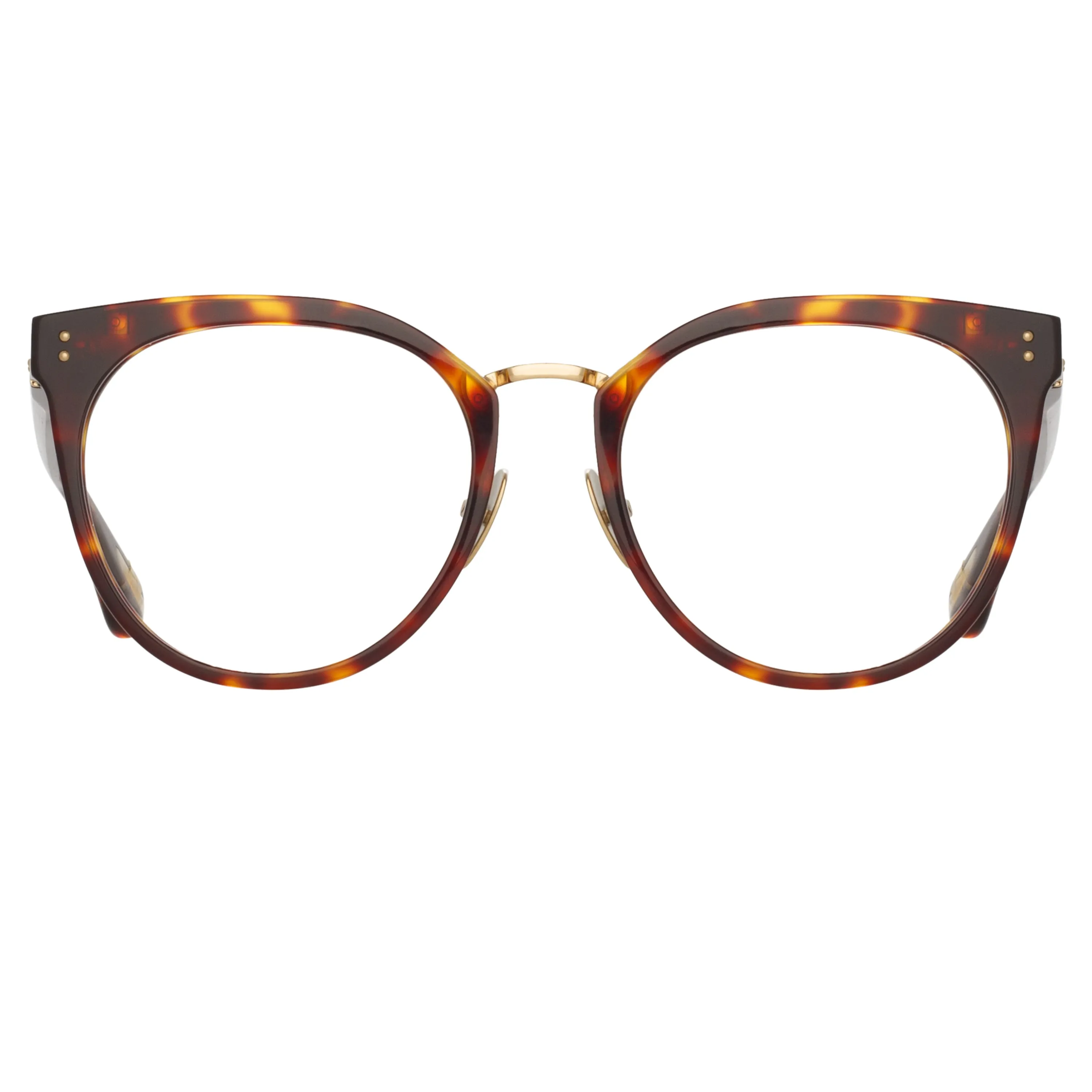 Carla Oval Optical Frame in Tortoiseshell sold by Linda Farrow product image thumbnail 2