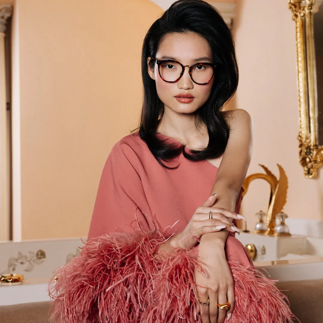 Carla Oval Optical Frame in Tortoiseshell sold by Linda Farrow